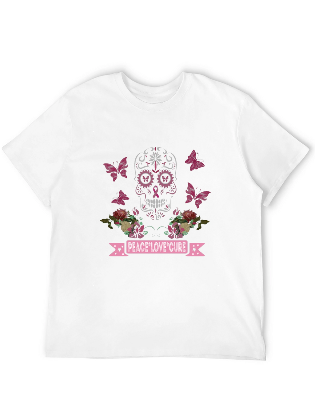 Camiseta Calavera Conciencia Cáncer de Mama