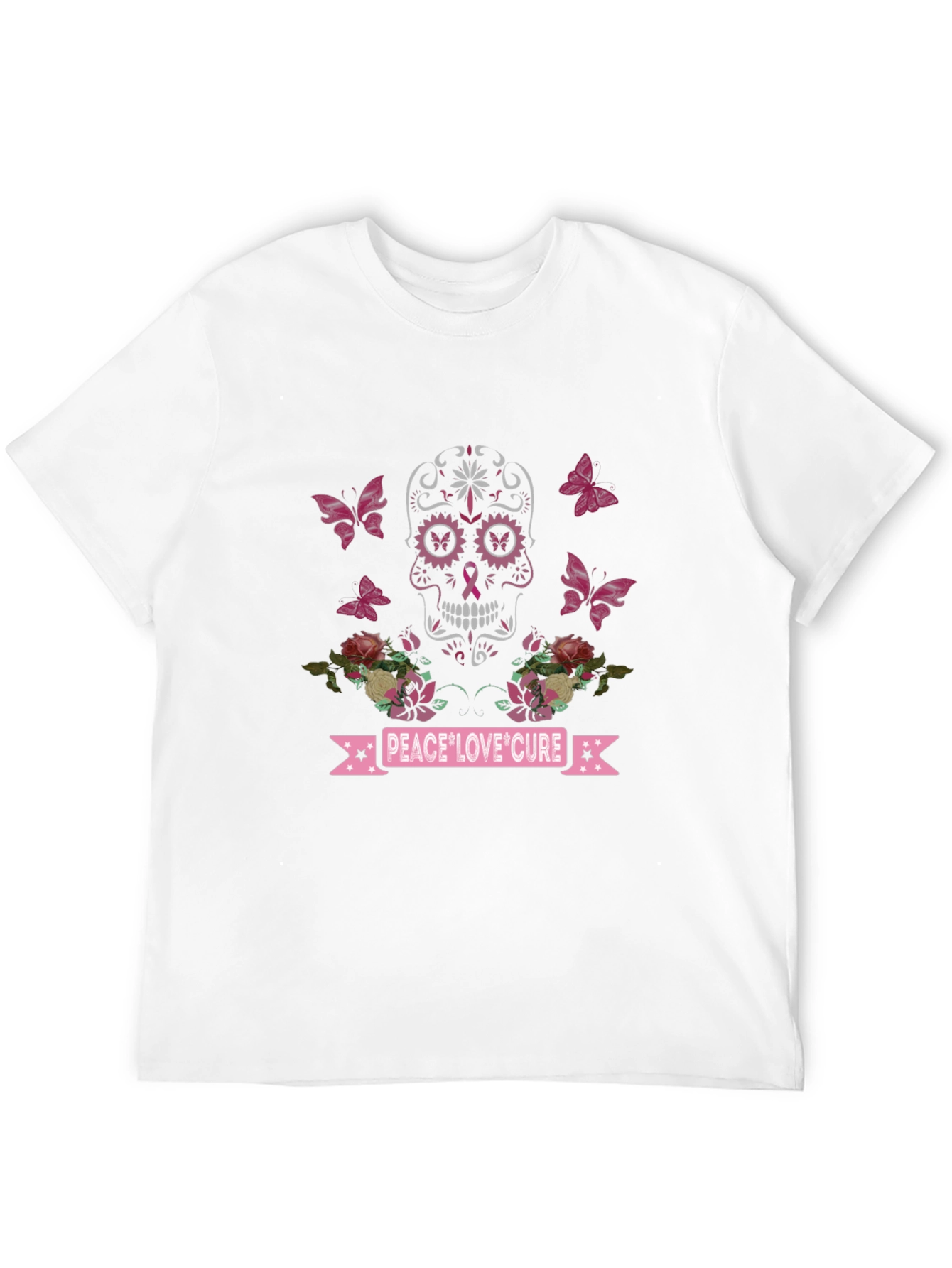 Camiseta Calavera Conciencia Cáncer de Mama