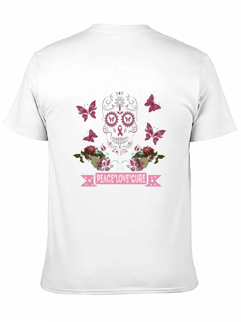 Camiseta Calavera Conciencia Cáncer de Mama