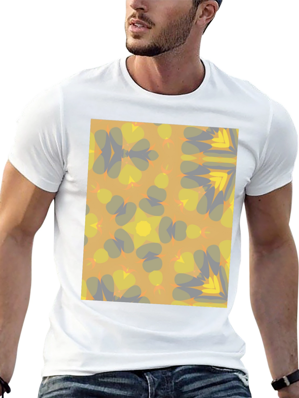 Camiseta Estampada Abstracta Hombre - Diseño Moderno