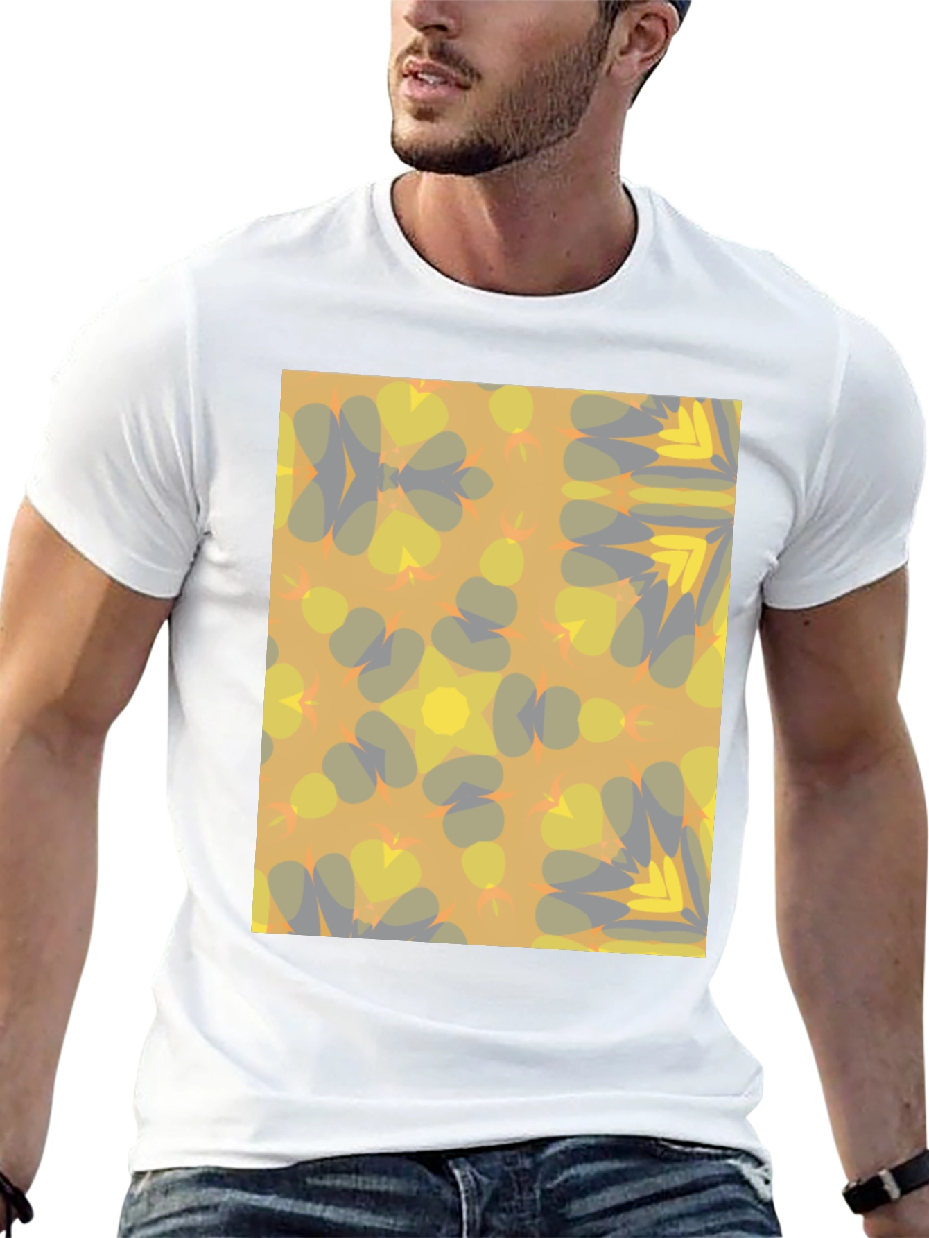 Camiseta Estampada Abstracta Hombre - Diseño Moderno