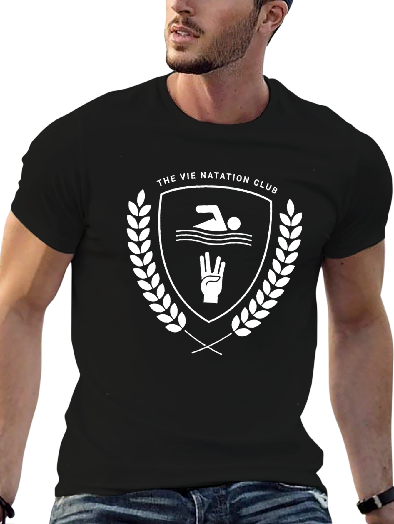 Camiseta Negra Club de Natación Vie Natation