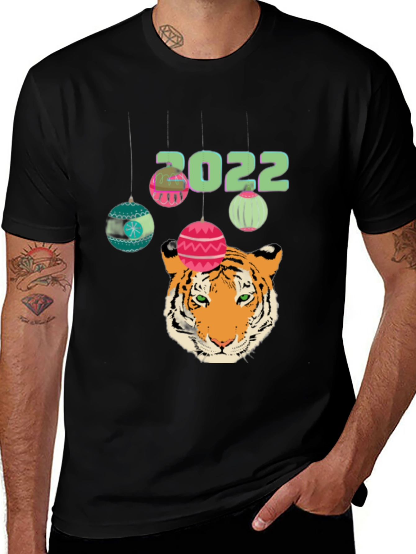 Camiseta Negra Año Nuevo Chino Tigre 2022