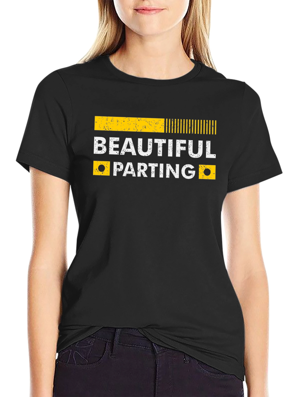 Camiseta Negra con Diseño Beautiful Parting