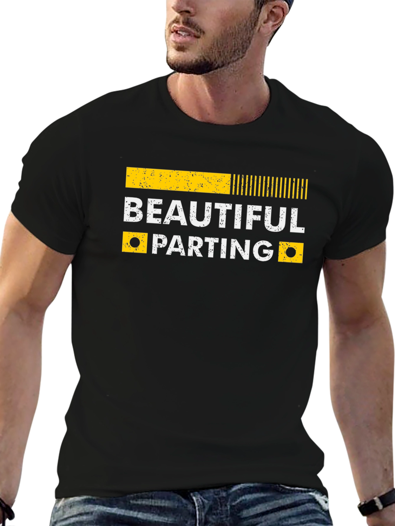 Camiseta Negra con Diseño Beautiful Parting