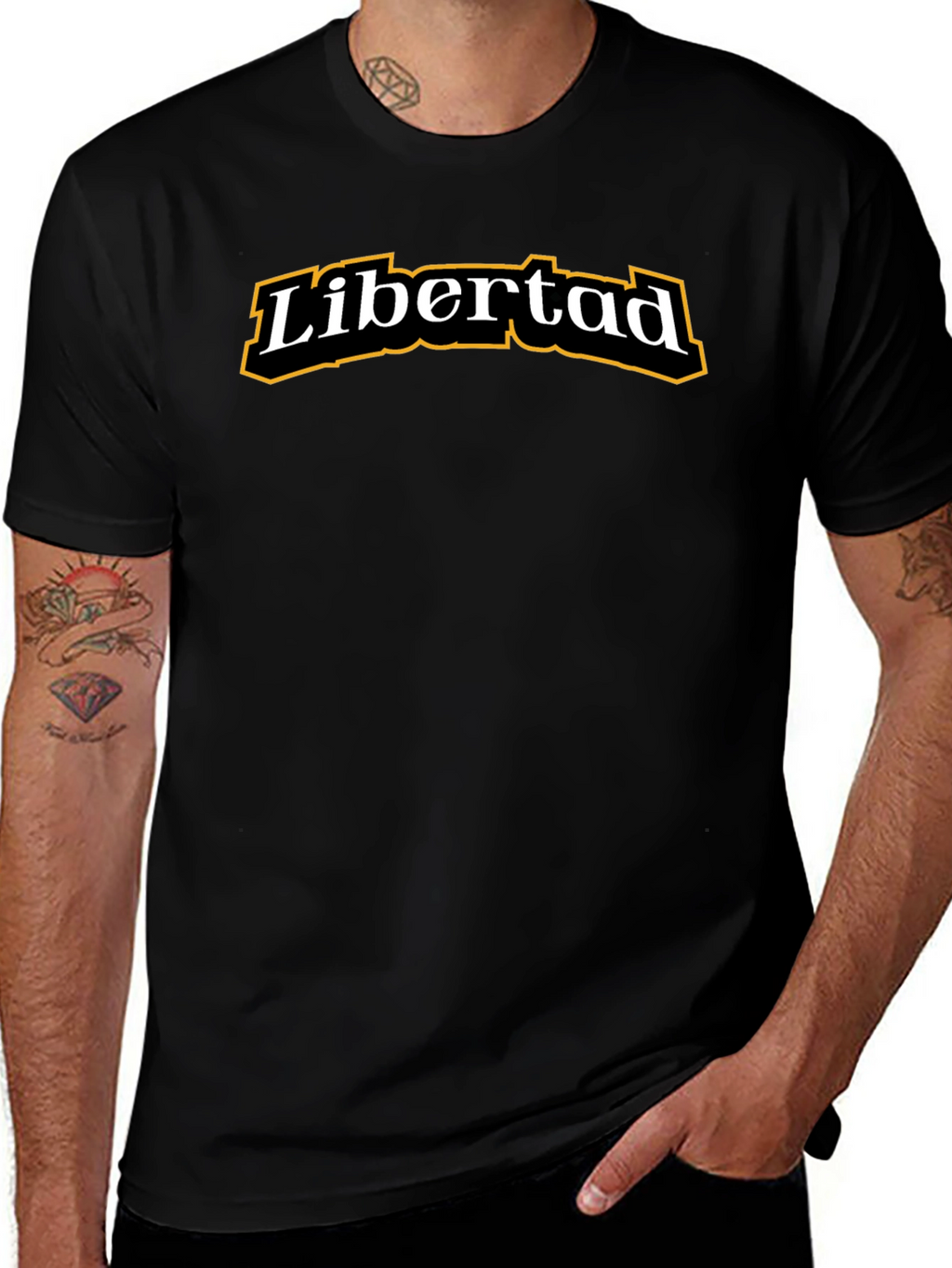 Camiseta Negra Libertad para Hombre