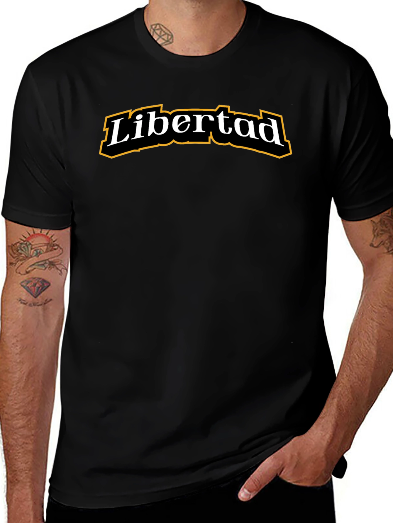 Camiseta Negra Libertad para Hombre