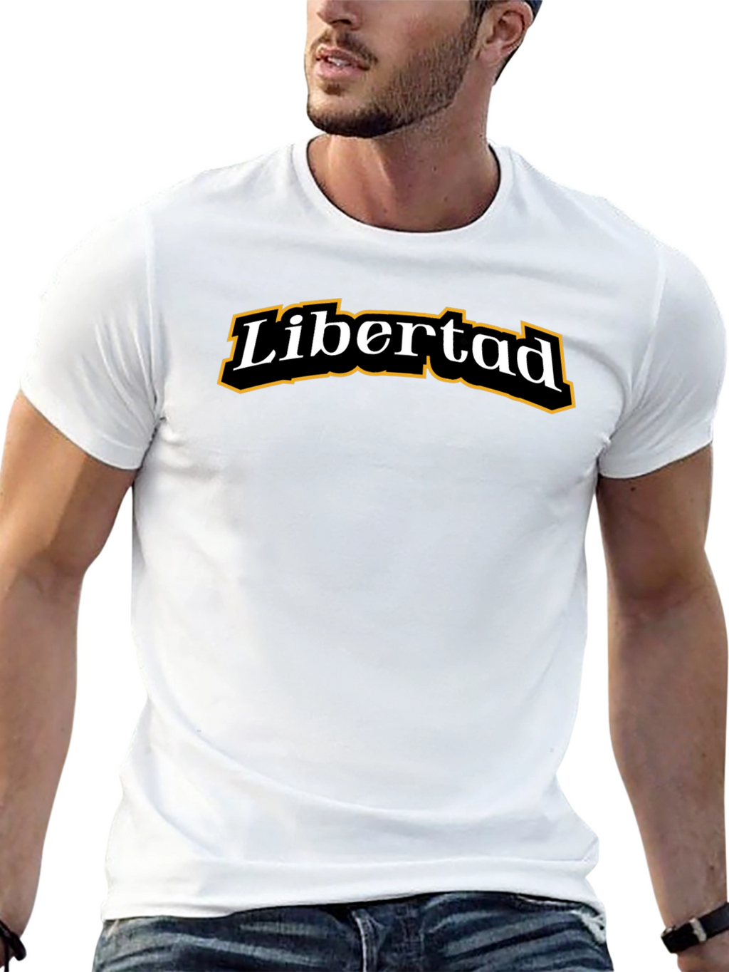 Camiseta Negra Libertad para Hombre