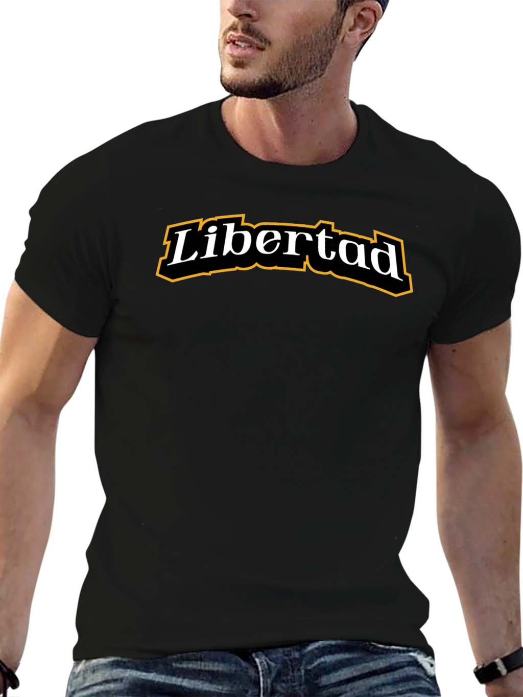 Camiseta Negra Libertad para Hombre