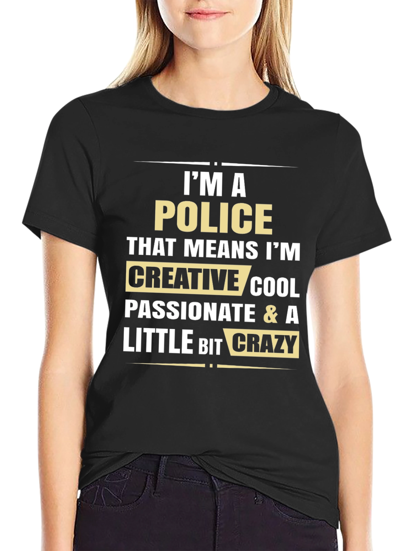 Camiseta con diseño para policías creativos y apasionados