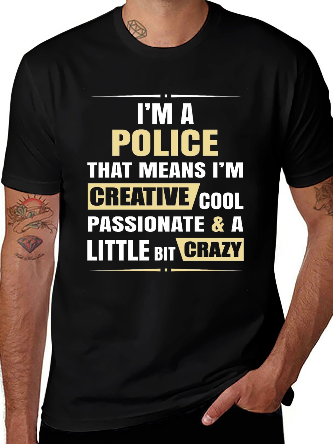 Camiseta con diseño para policías creativos y apasionados