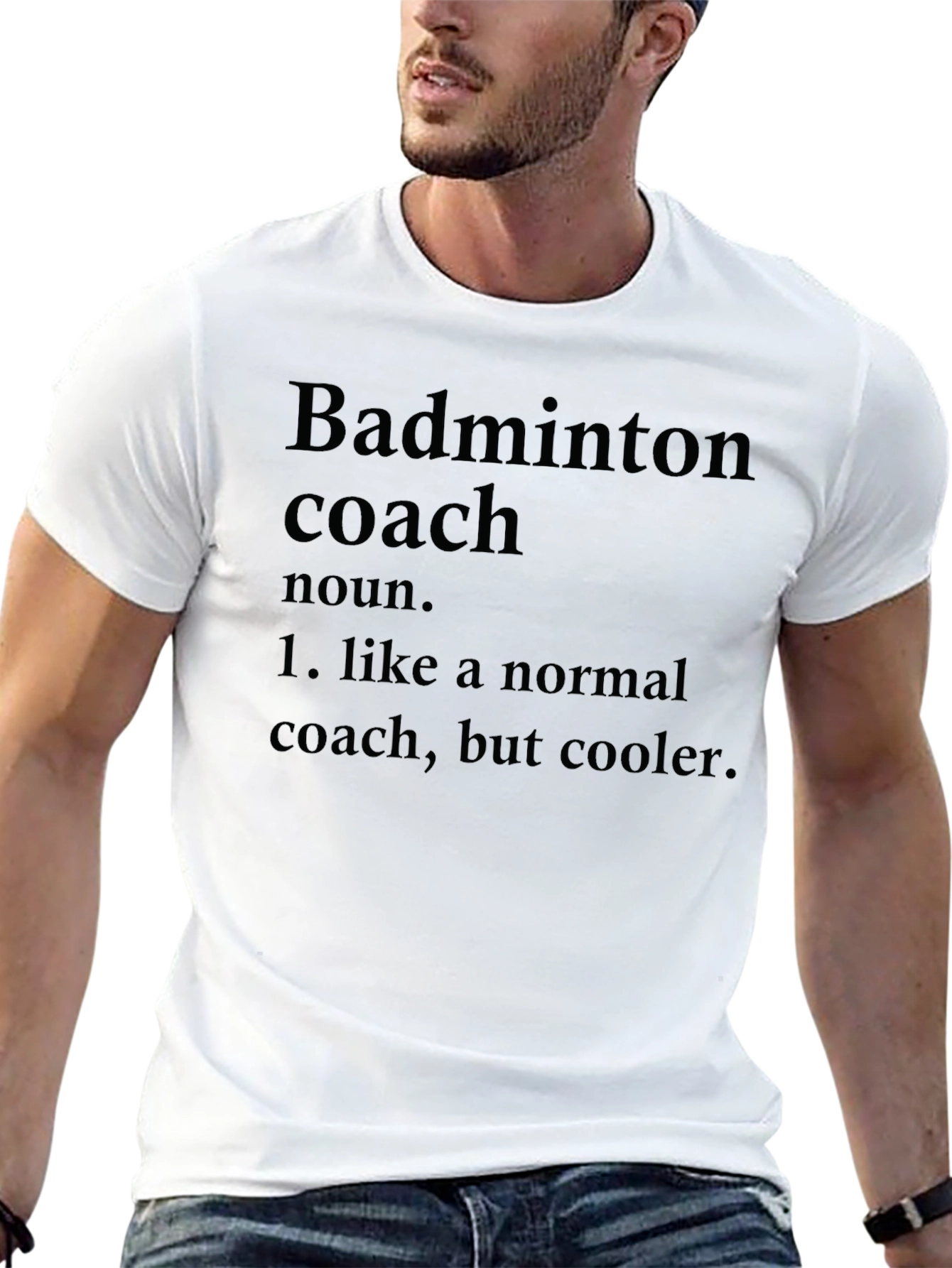 Camiseta Negra Coach Bádminton - Divertida y Cómoda