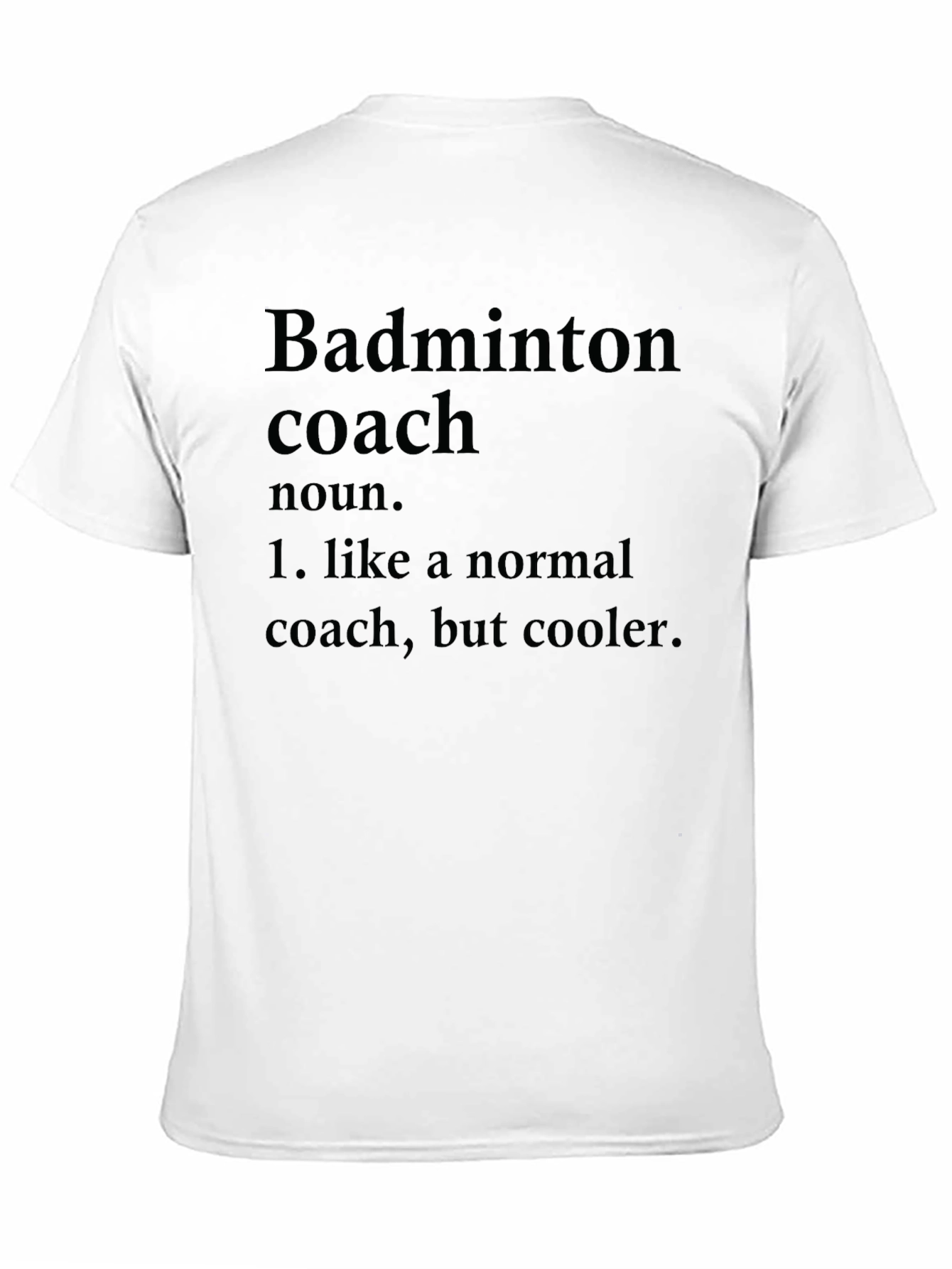 Camiseta Negra Coach Bádminton - Divertida y Cómoda
