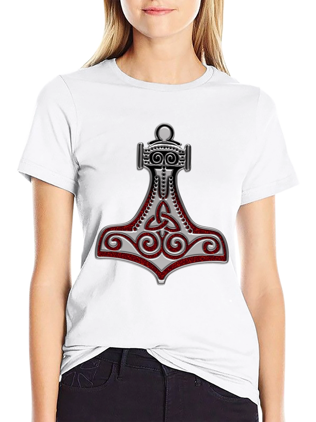 Camiseta Hombre Diseño Mjolnir Vikingo