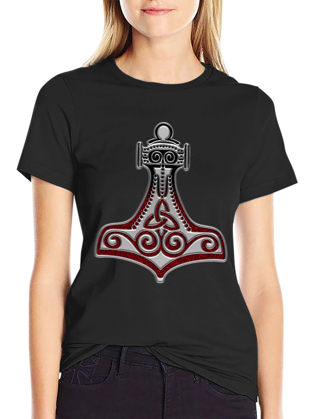 Camiseta Hombre Diseño Mjolnir Vikingo