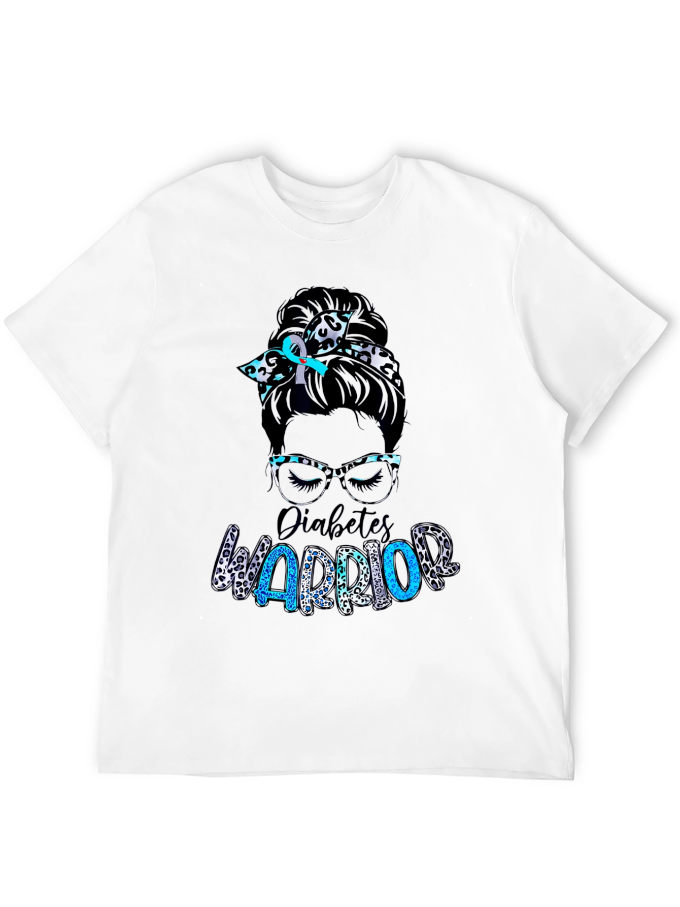 Camiseta Diabetes Warrior Messy Bun - Conciencia