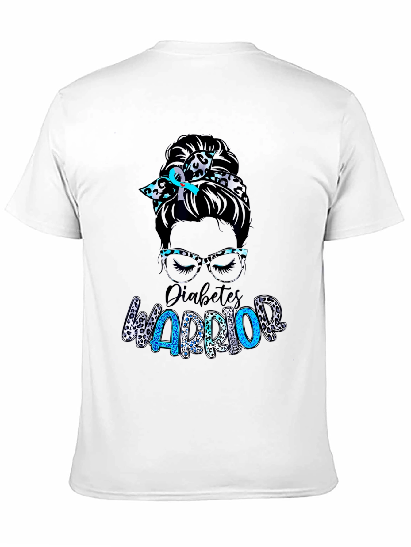 Camiseta Diabetes Warrior Messy Bun - Conciencia