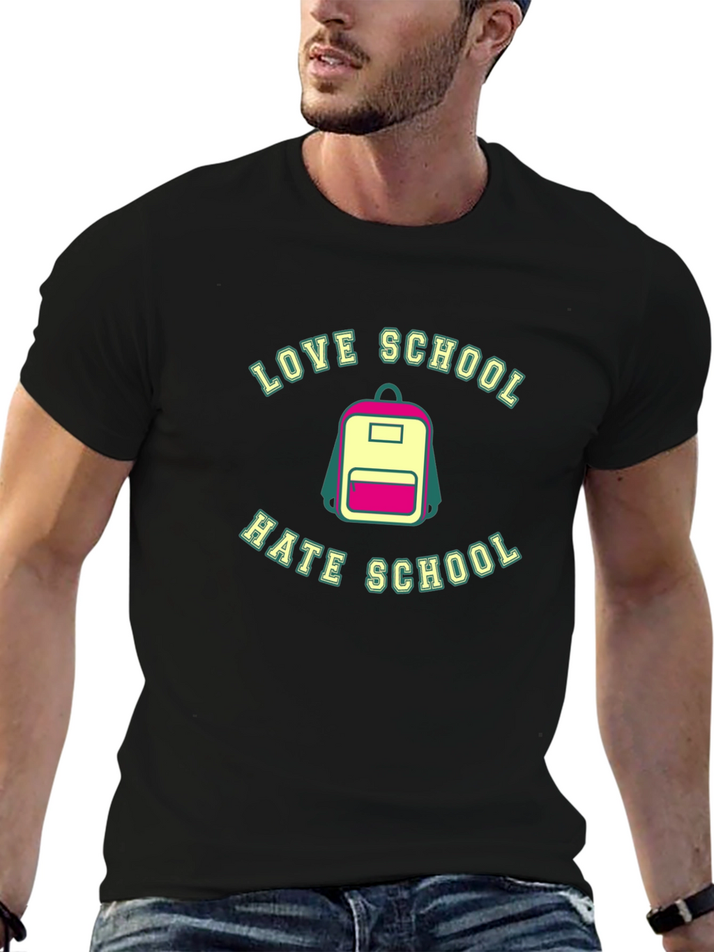 Camiseta Negra Amor/Odio a la Escuela