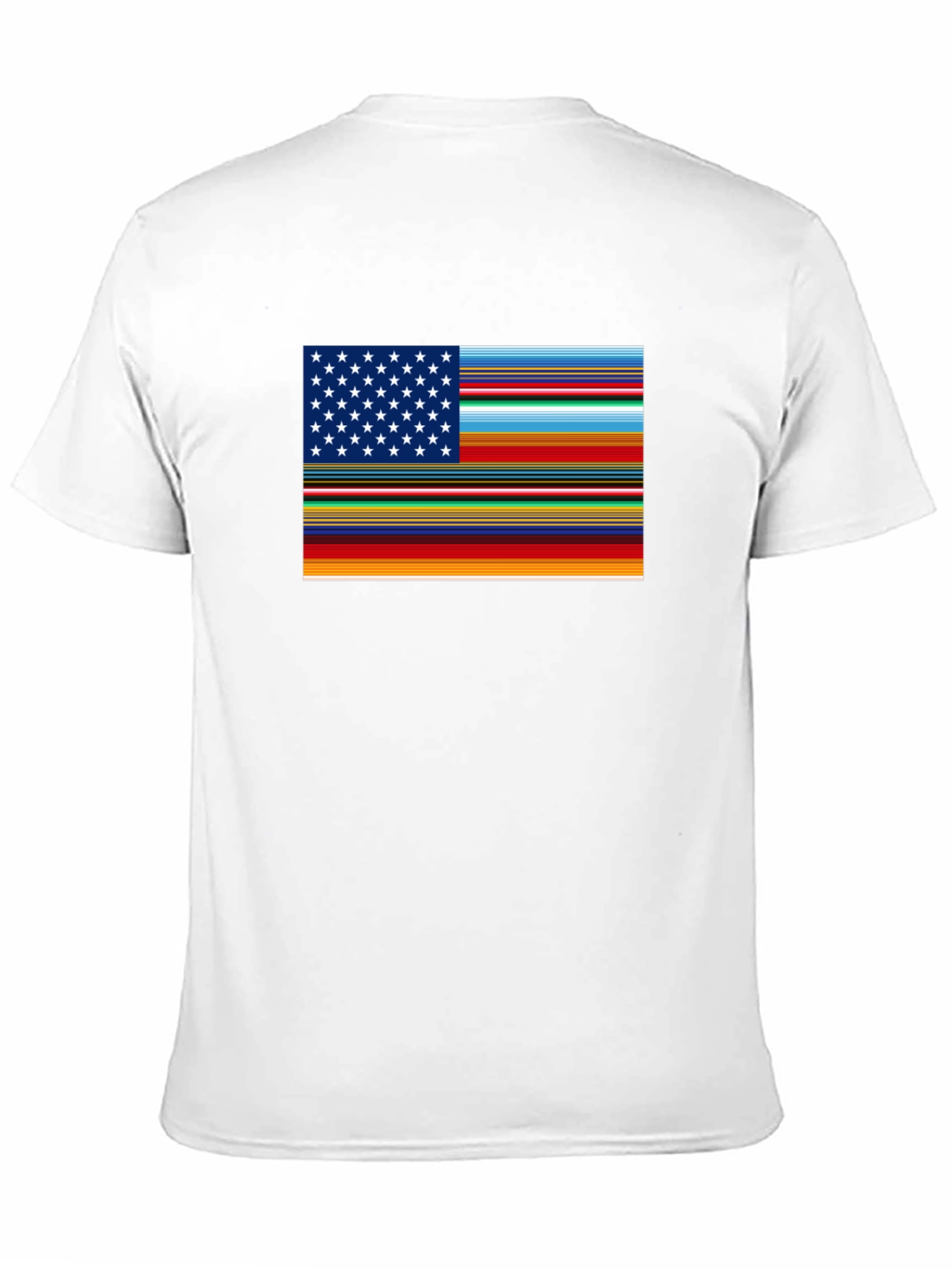 Camiseta Negra con Diseño Bandera Americana