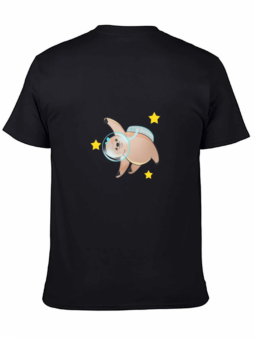 Camiseta Negra con Diseño de Oso Astronauta