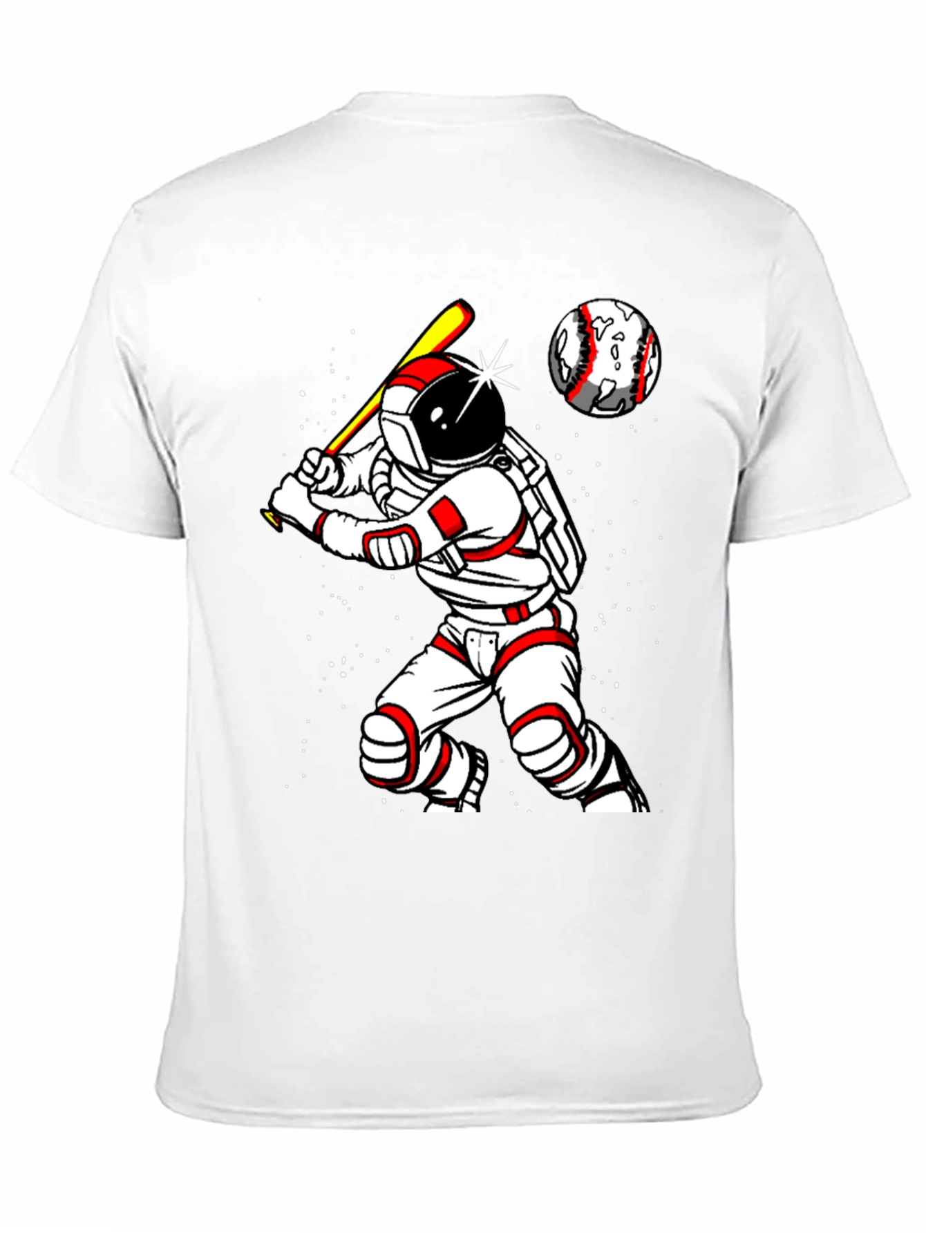 Camiseta Astronauta Bateador - Diseño Espacial Único