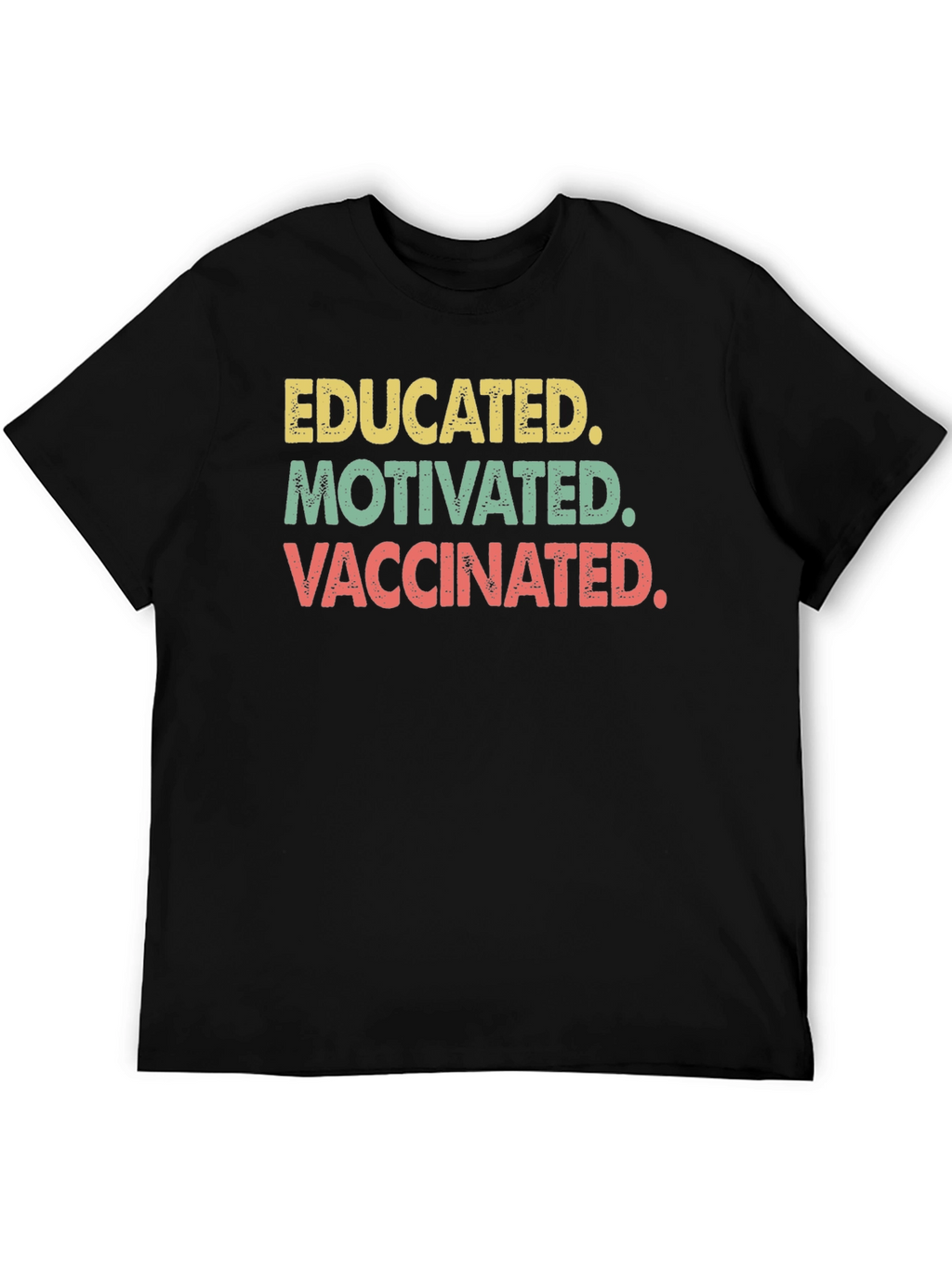 Camiseta Educado Motivado Vacunado - Estilo Retro