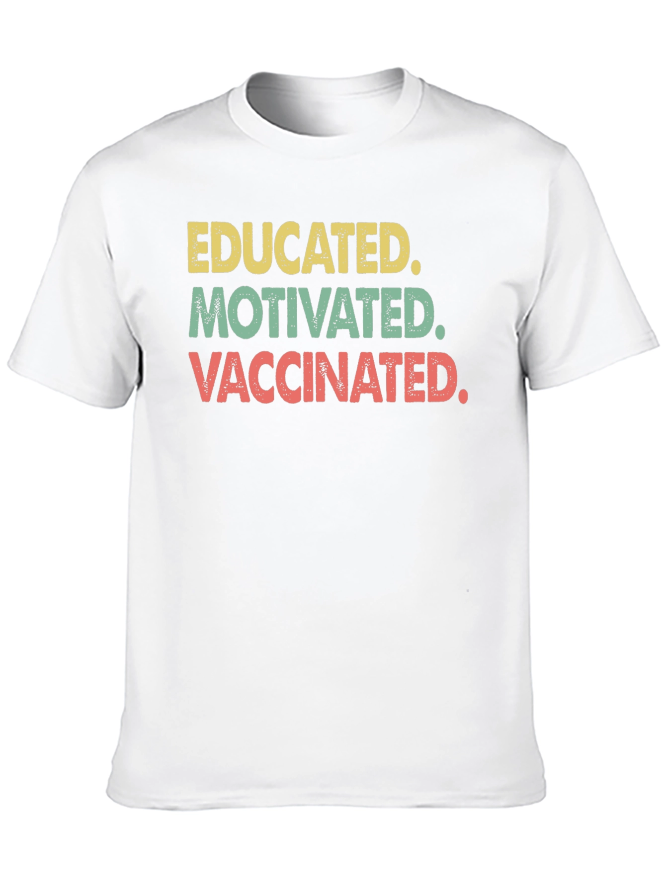 Camiseta Educado Motivado Vacunado - Estilo Retro