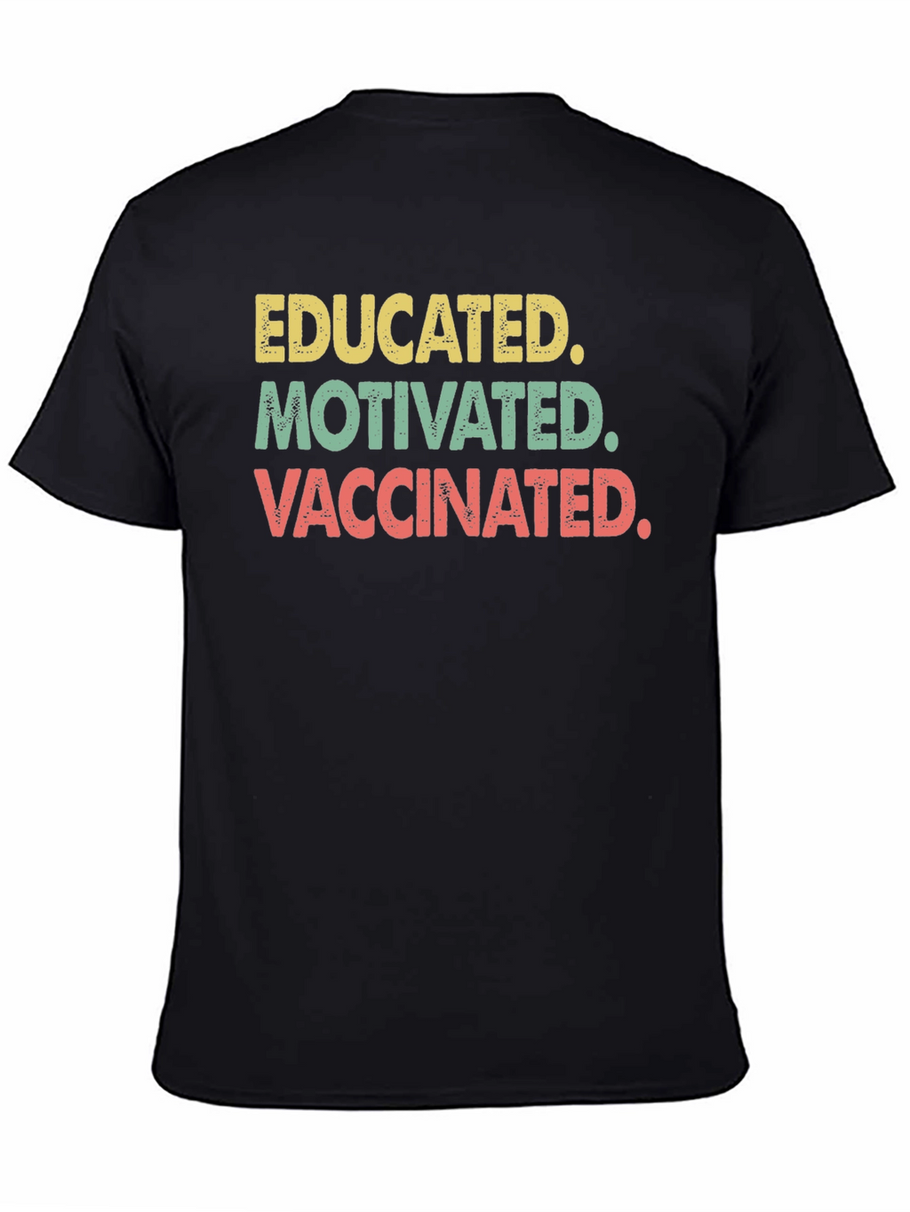 Camiseta Educado Motivado Vacunado - Estilo Retro