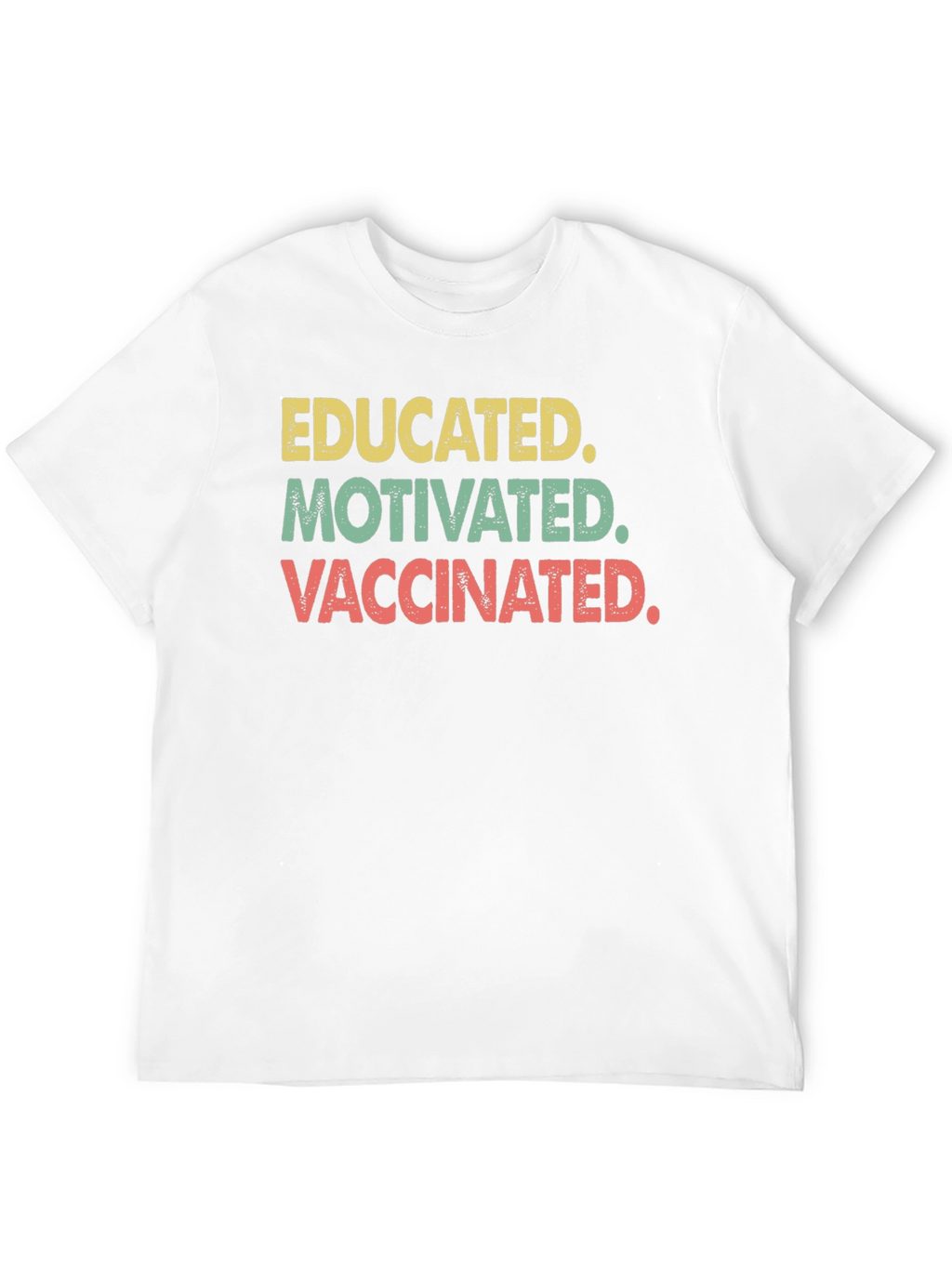 Camiseta Educado Motivado Vacunado - Estilo Retro
