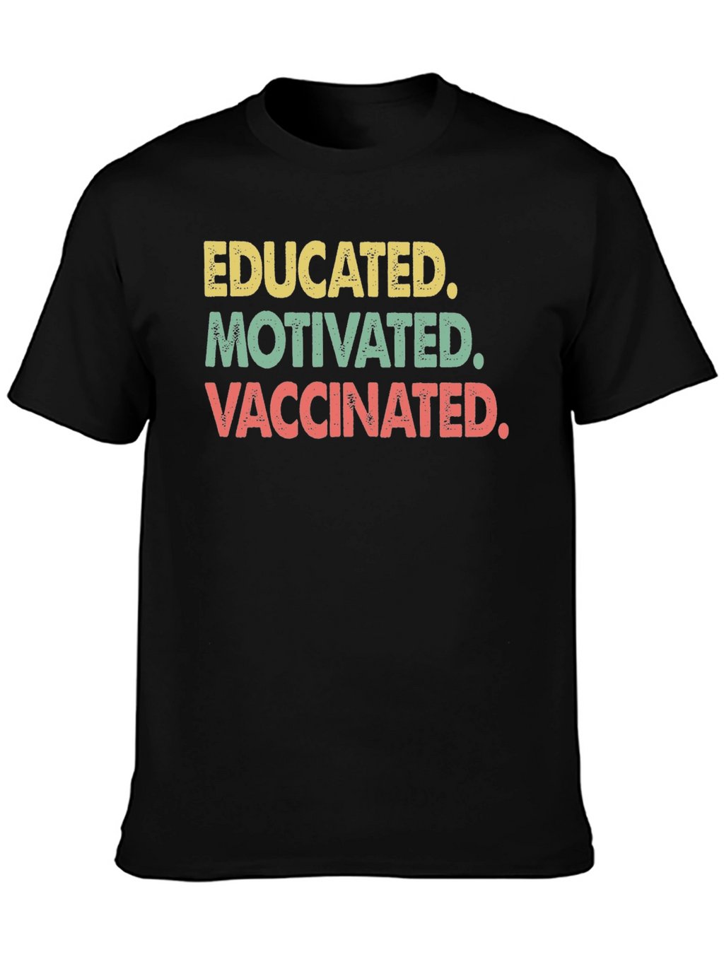 Camiseta Educado Motivado Vacunado - Estilo Retro