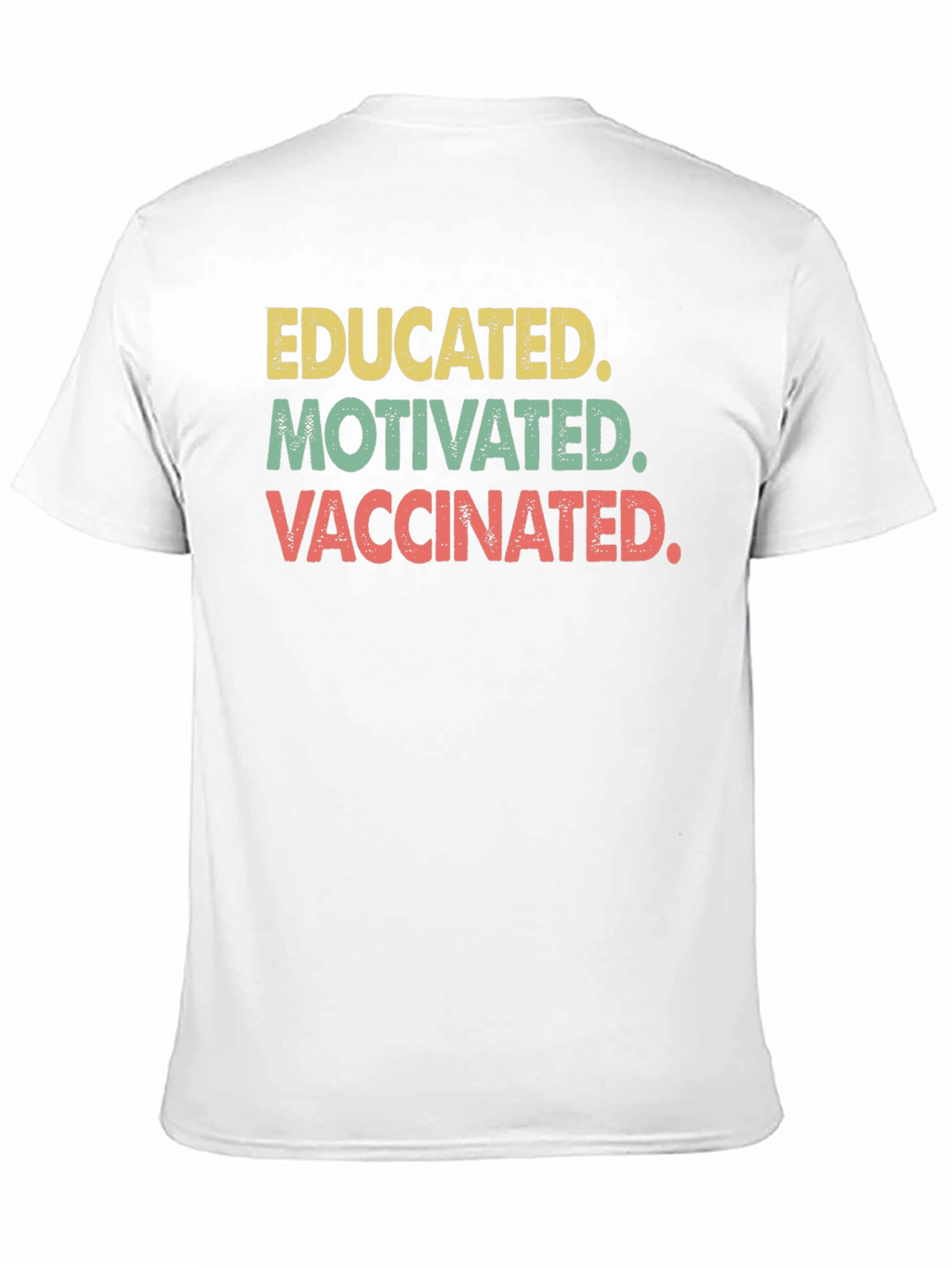 Camiseta Educado Motivado Vacunado - Estilo Retro