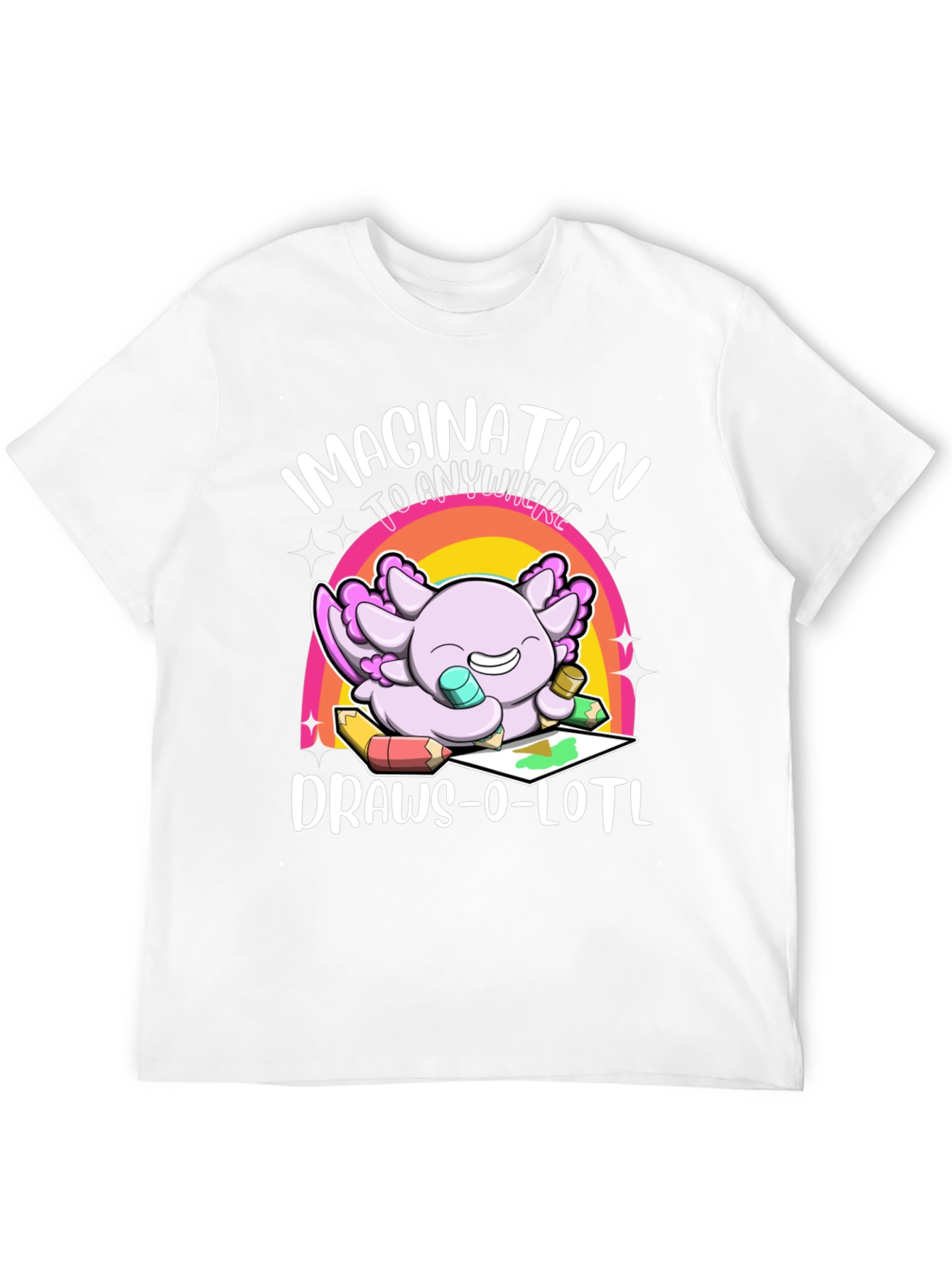 Camiseta Negra con Dibujo de Ajolote Artista