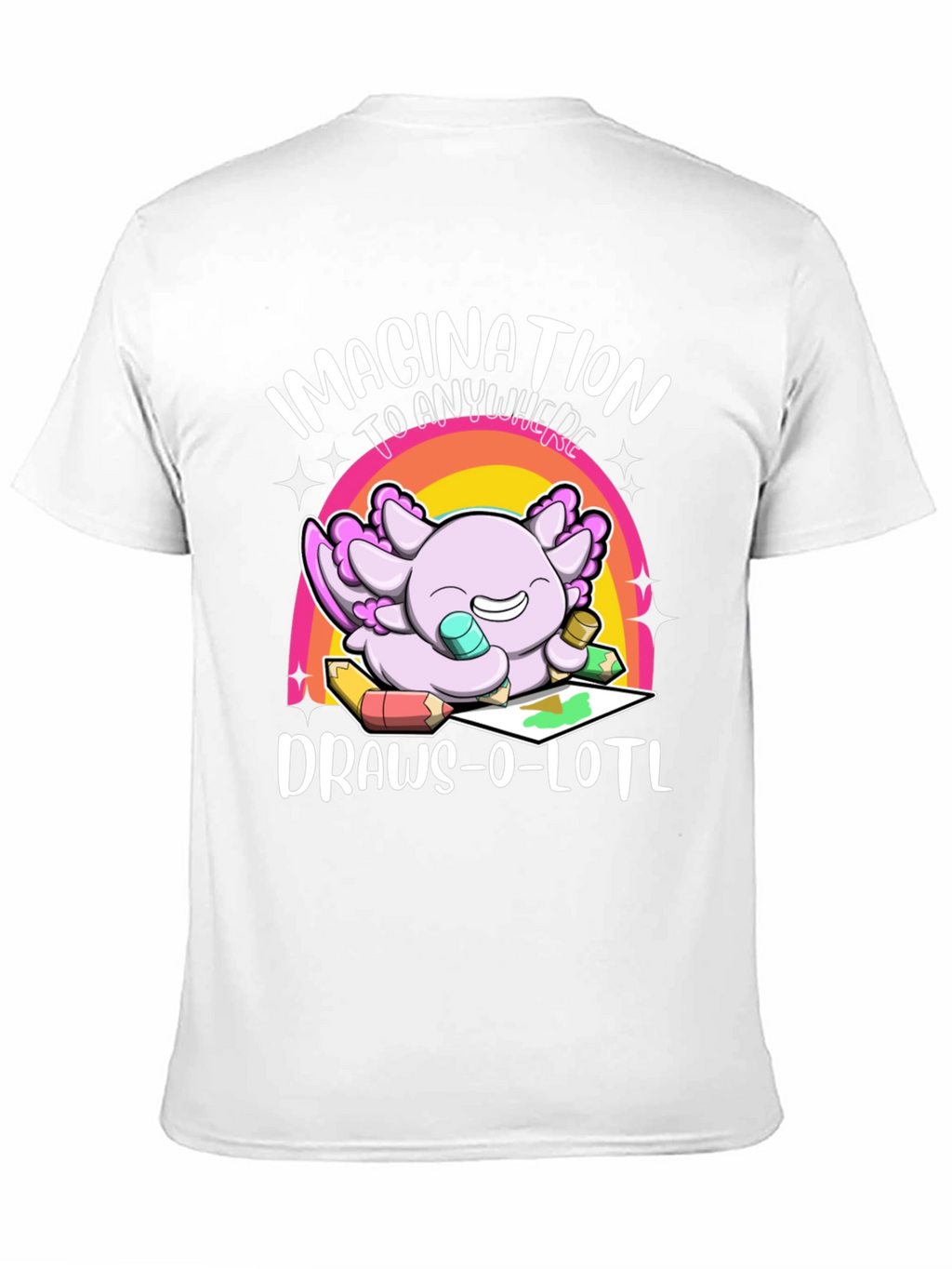 Camiseta Negra con Dibujo de Ajolote Artista