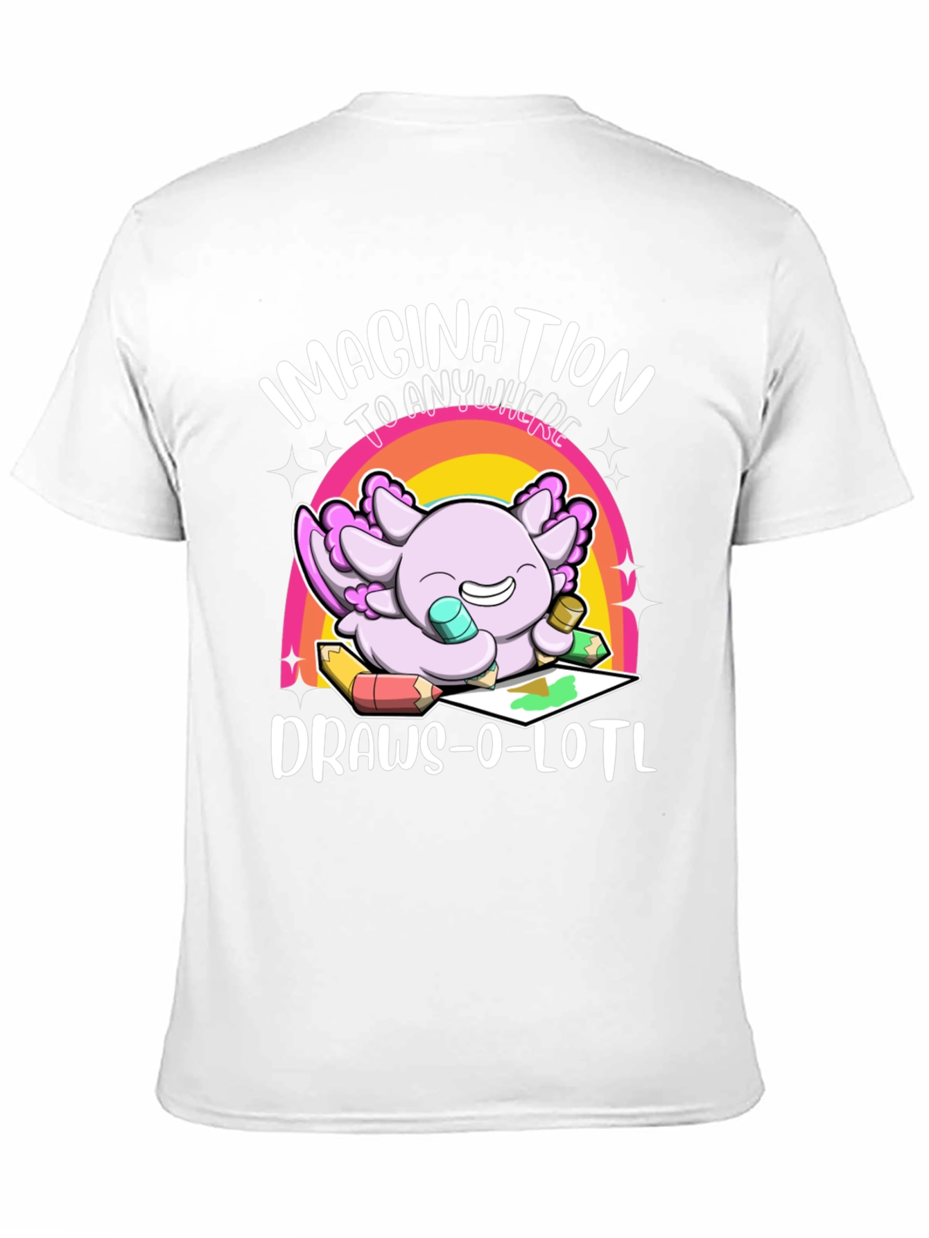 Camiseta Negra con Dibujo de Ajolote Artista