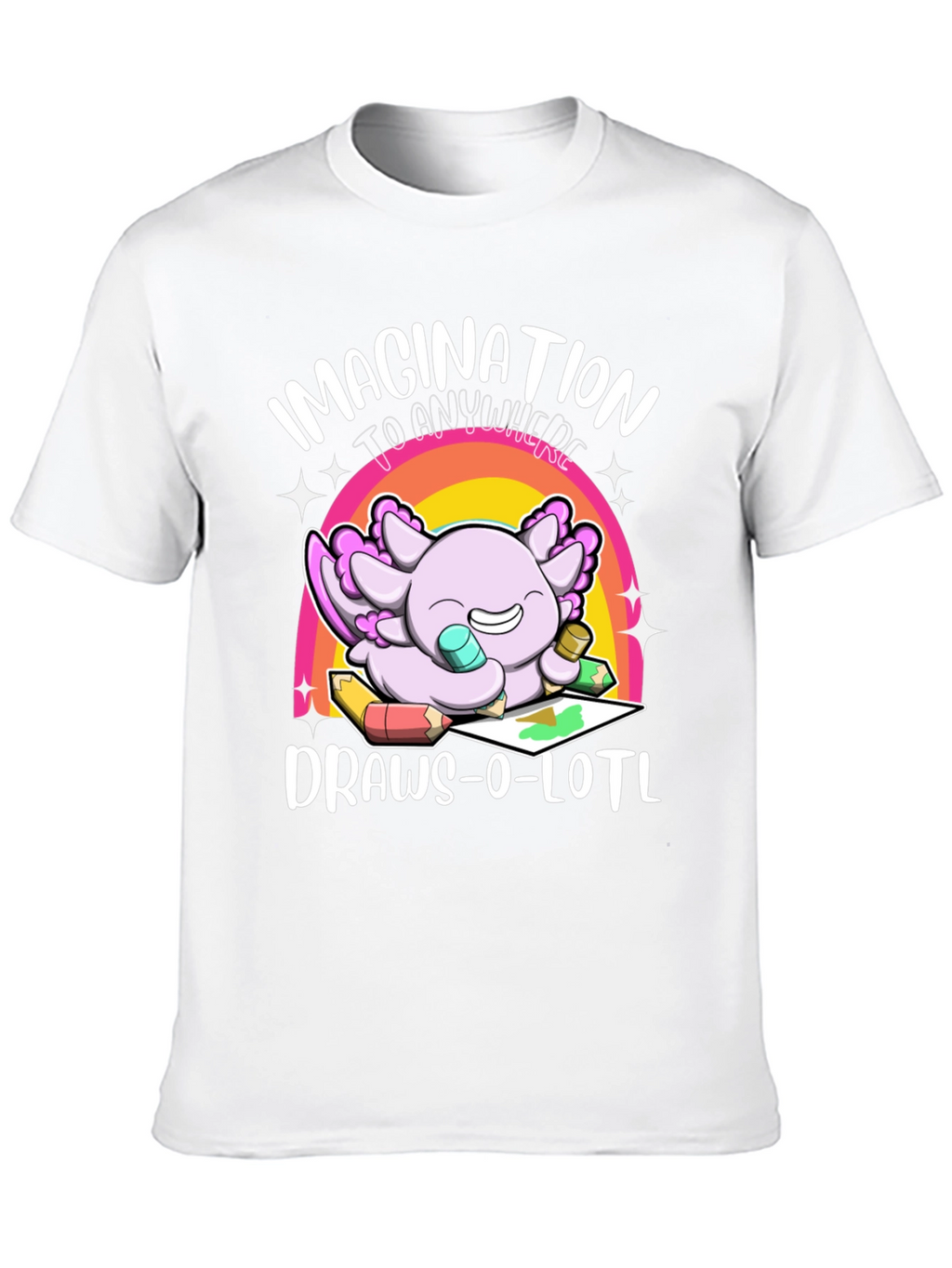 Camiseta Negra con Dibujo de Ajolote Artista