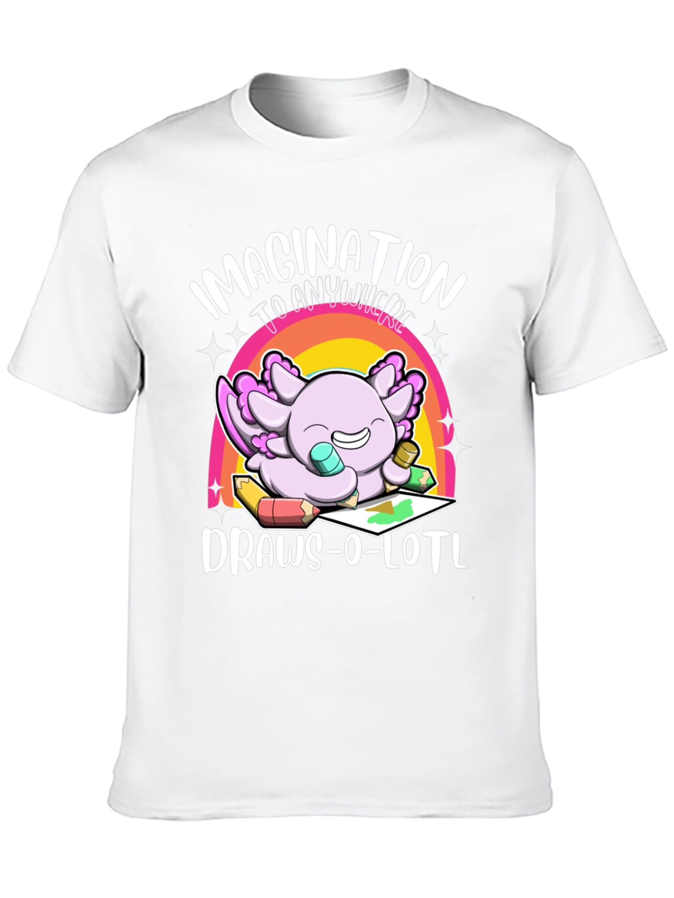 Camiseta Negra con Dibujo de Ajolote Artista