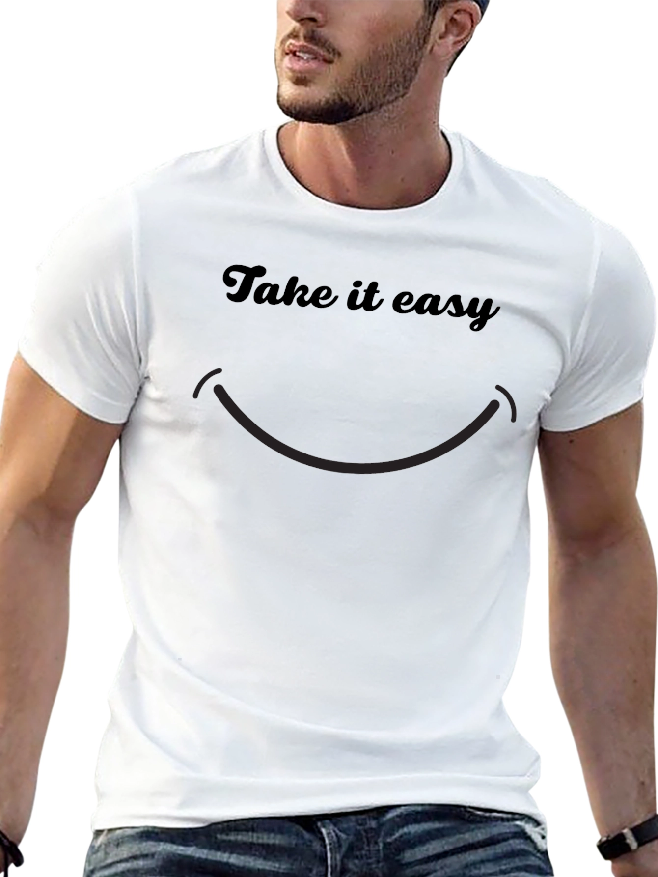 Camiseta Negra Casual Take it Easy