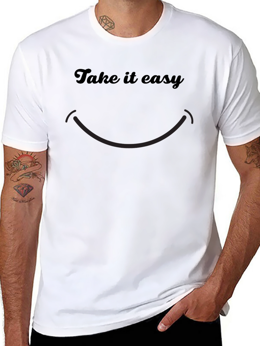 Camiseta Negra Casual Take it Easy