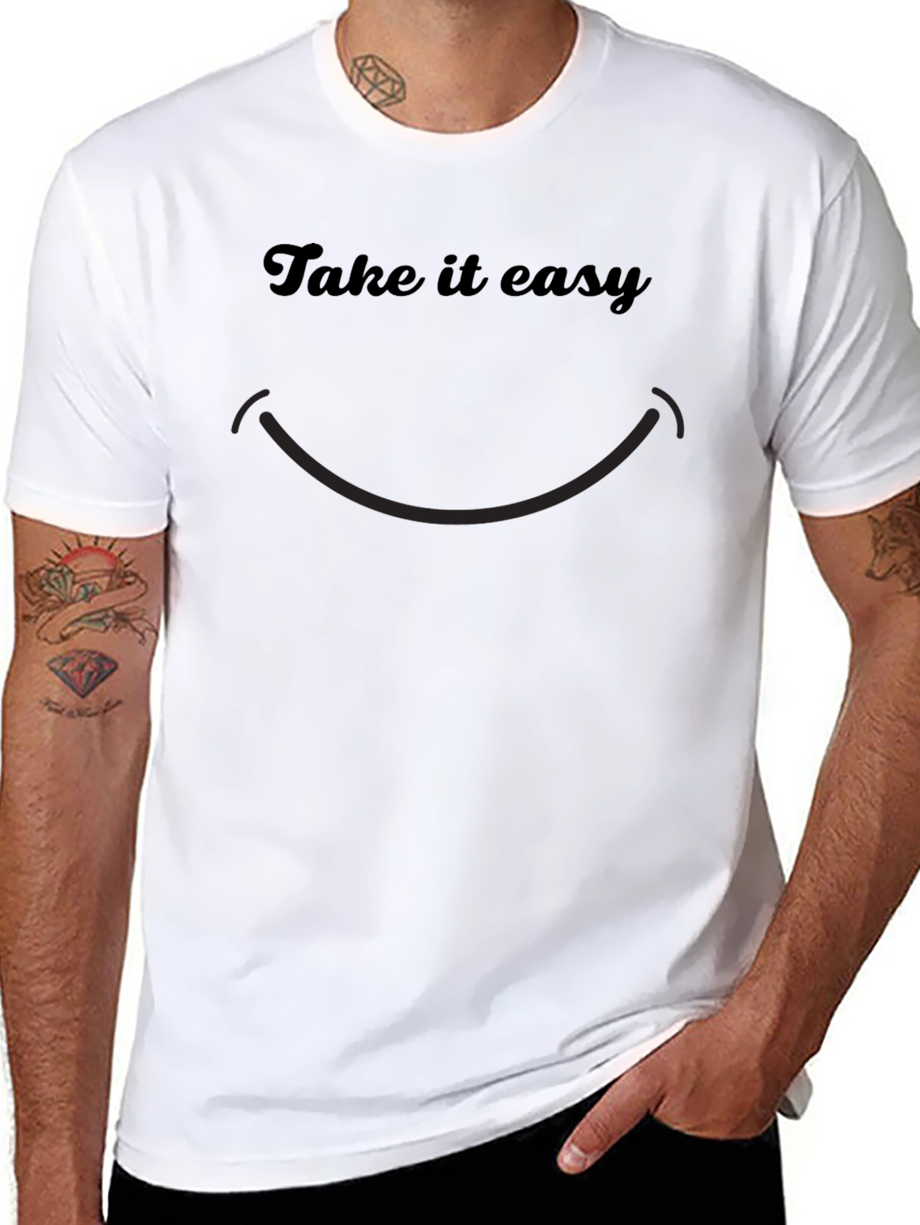 Camiseta Negra Casual Take it Easy