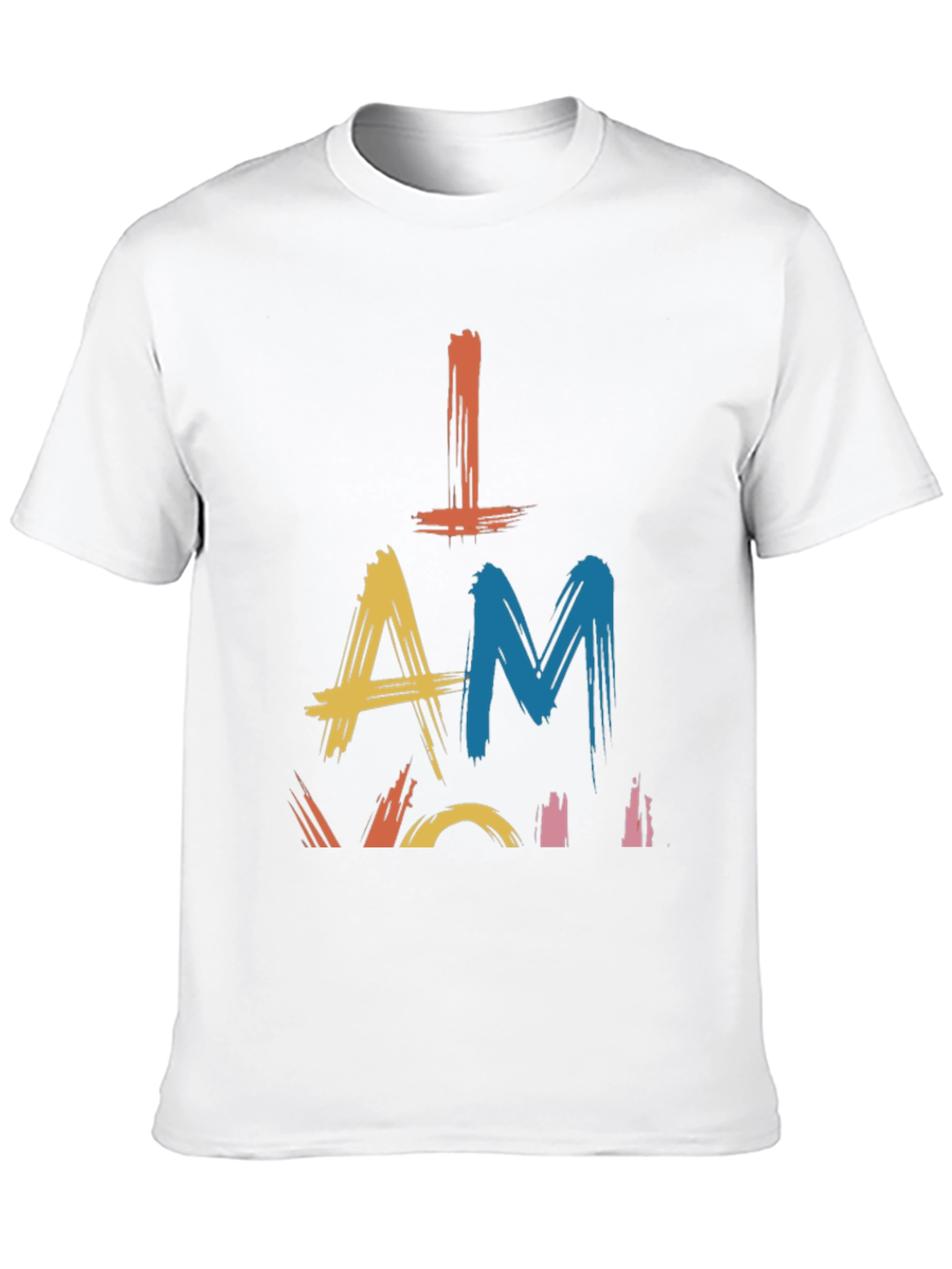 Camiseta Negra con Diseño Abstracto I AM