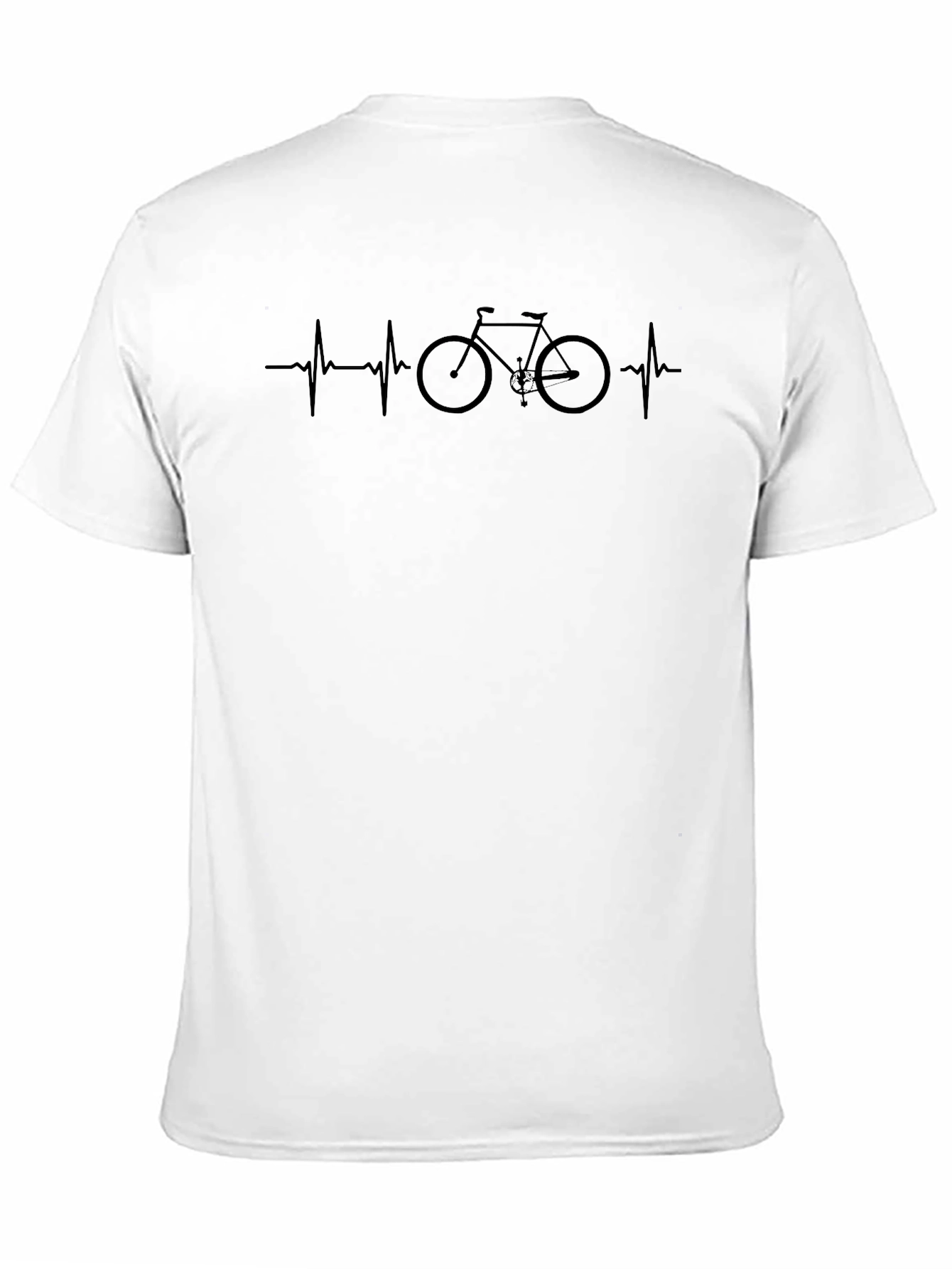 Camiseta Negra Ciclista con Ritmo Cardíaco