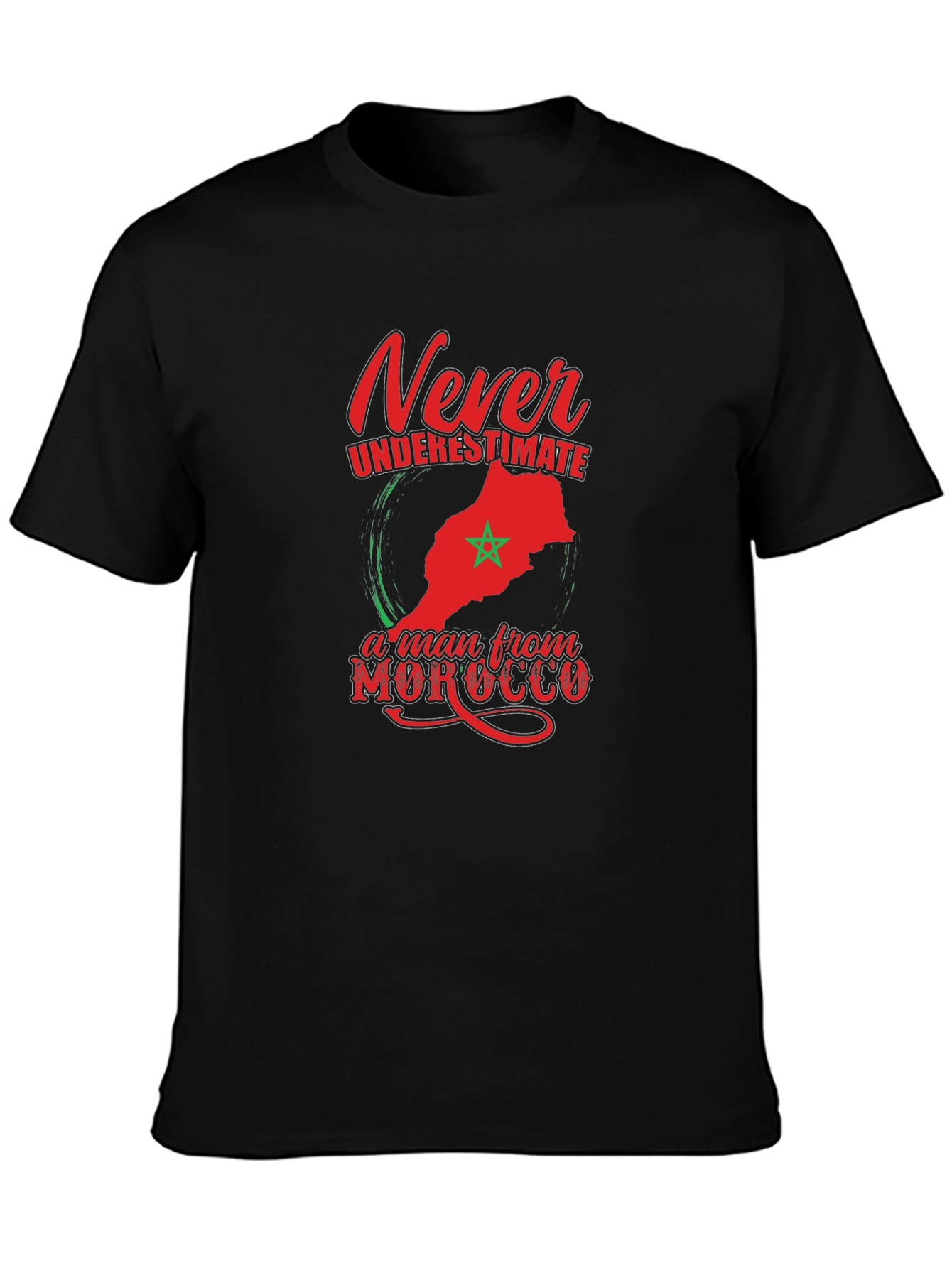 Camiseta Hombre Nunca Subestimes a Marruecos