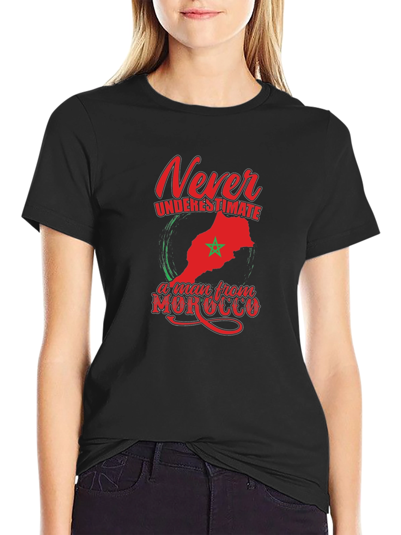Camiseta Hombre Nunca Subestimes a Marruecos