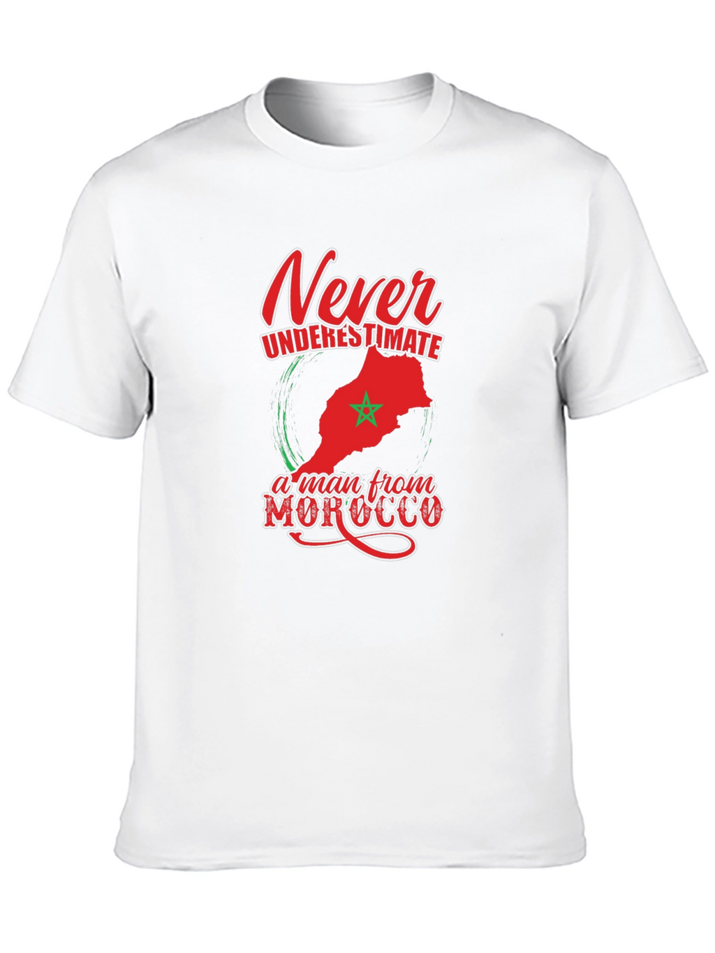Camiseta Hombre Nunca Subestimes a Marruecos