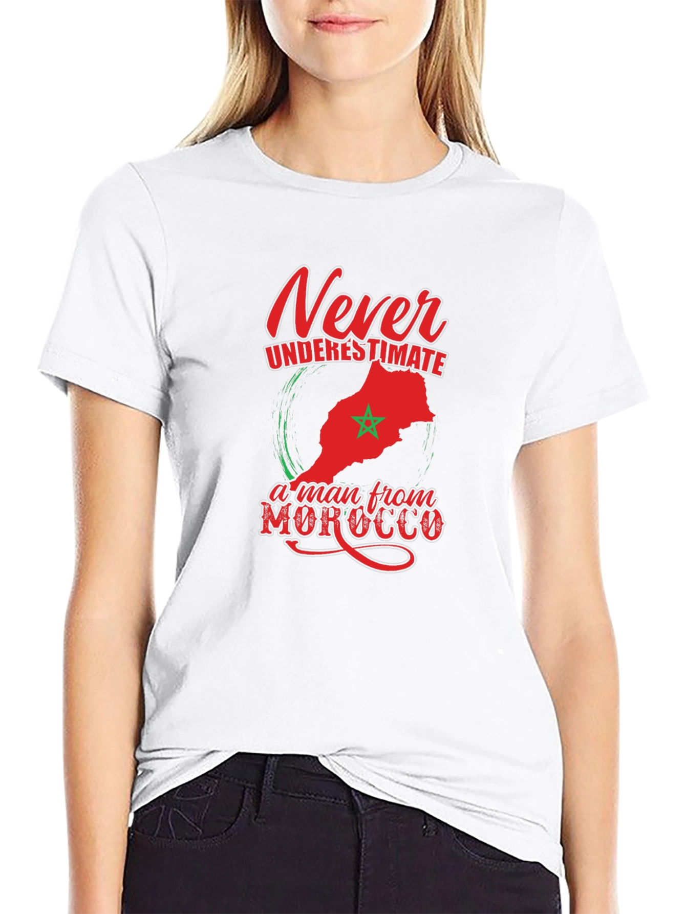 Camiseta Hombre Nunca Subestimes a Marruecos