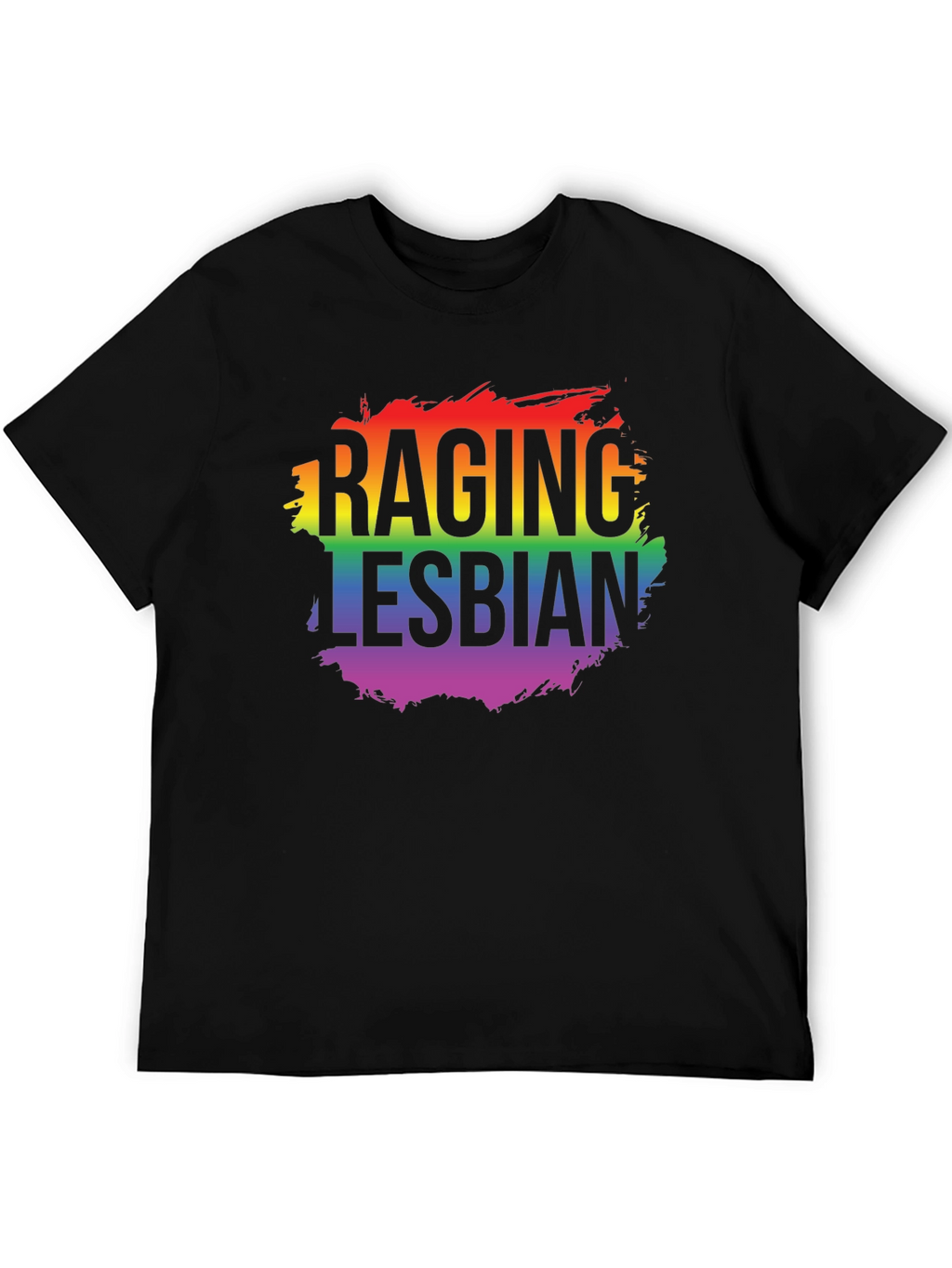 Camiseta LGBT Raging Lesbian Negra