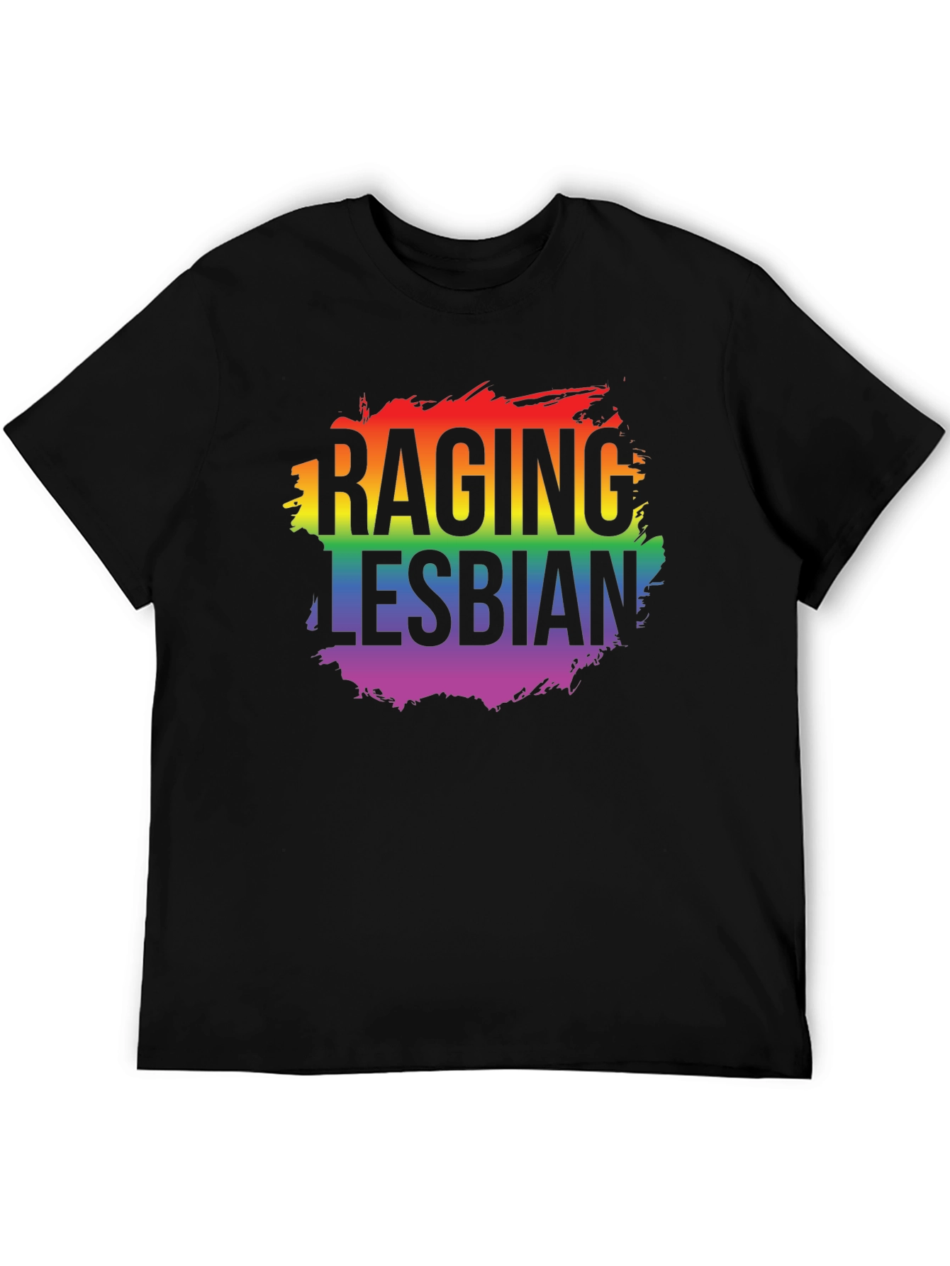 Camiseta LGBT Raging Lesbian Negra