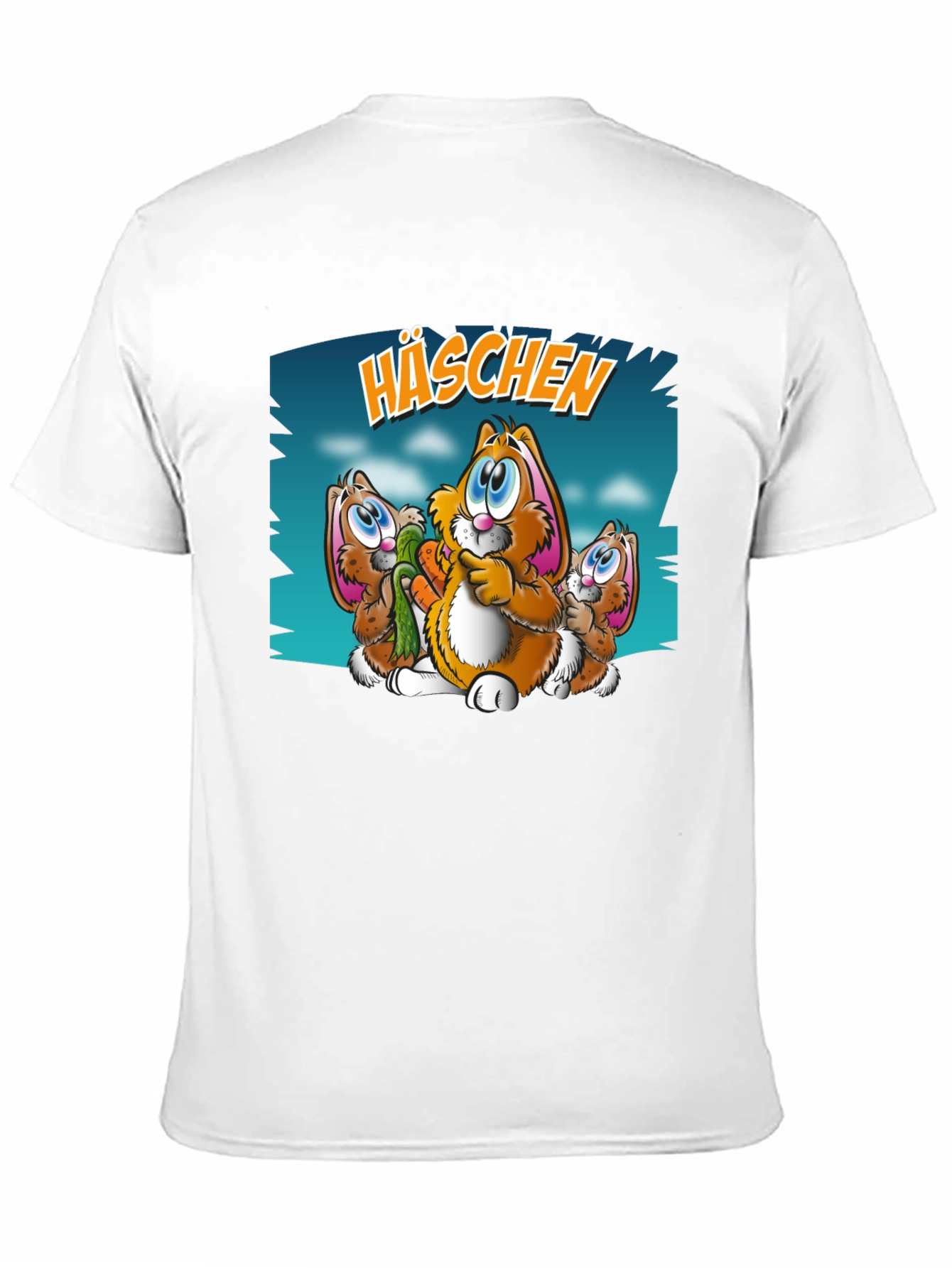 Camiseta Negra con Diseño de Conejitos HÄSCHEN