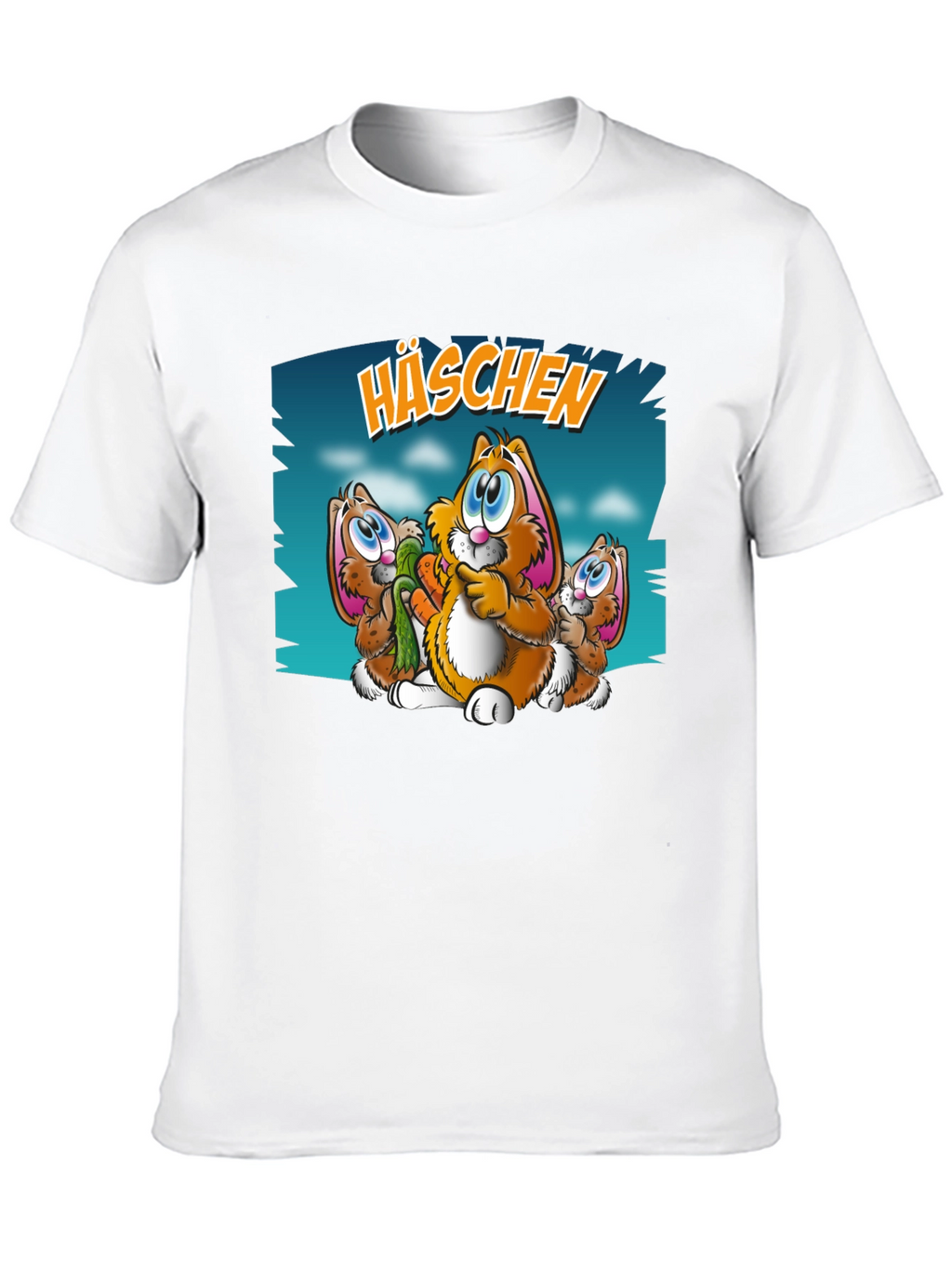 Camiseta Negra con Diseño de Conejitos HÄSCHEN