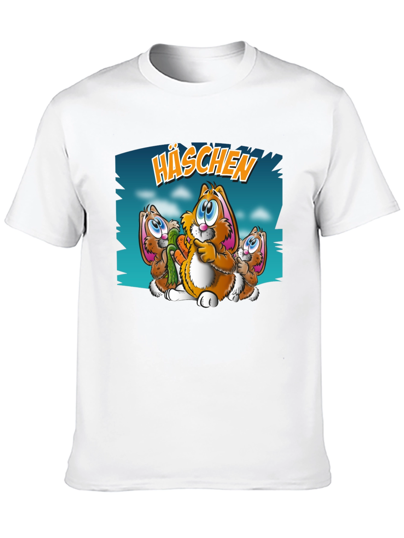 Camiseta Negra con Diseño de Conejitos HÄSCHEN